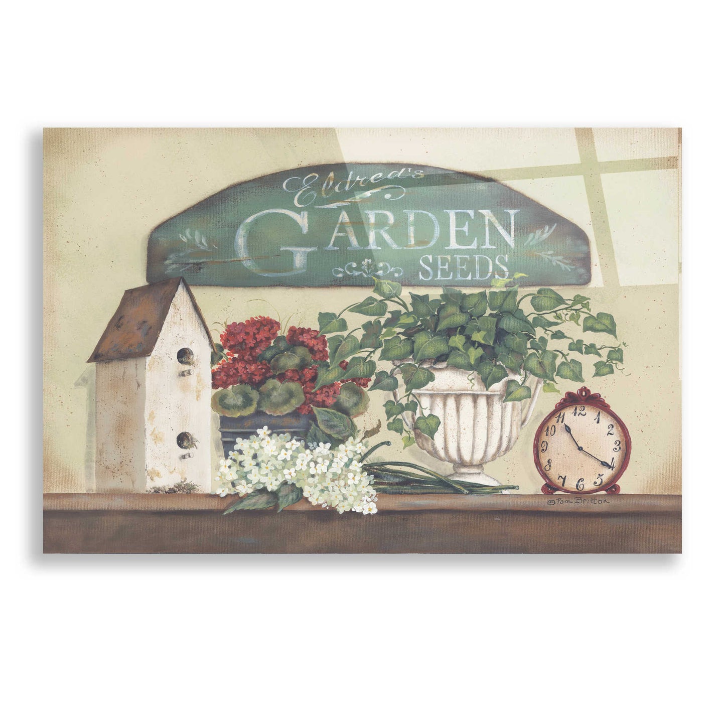 Epic Art 'Eldred's Garden' by Pam Britton, Acrylic Glass Wall Art,24x16