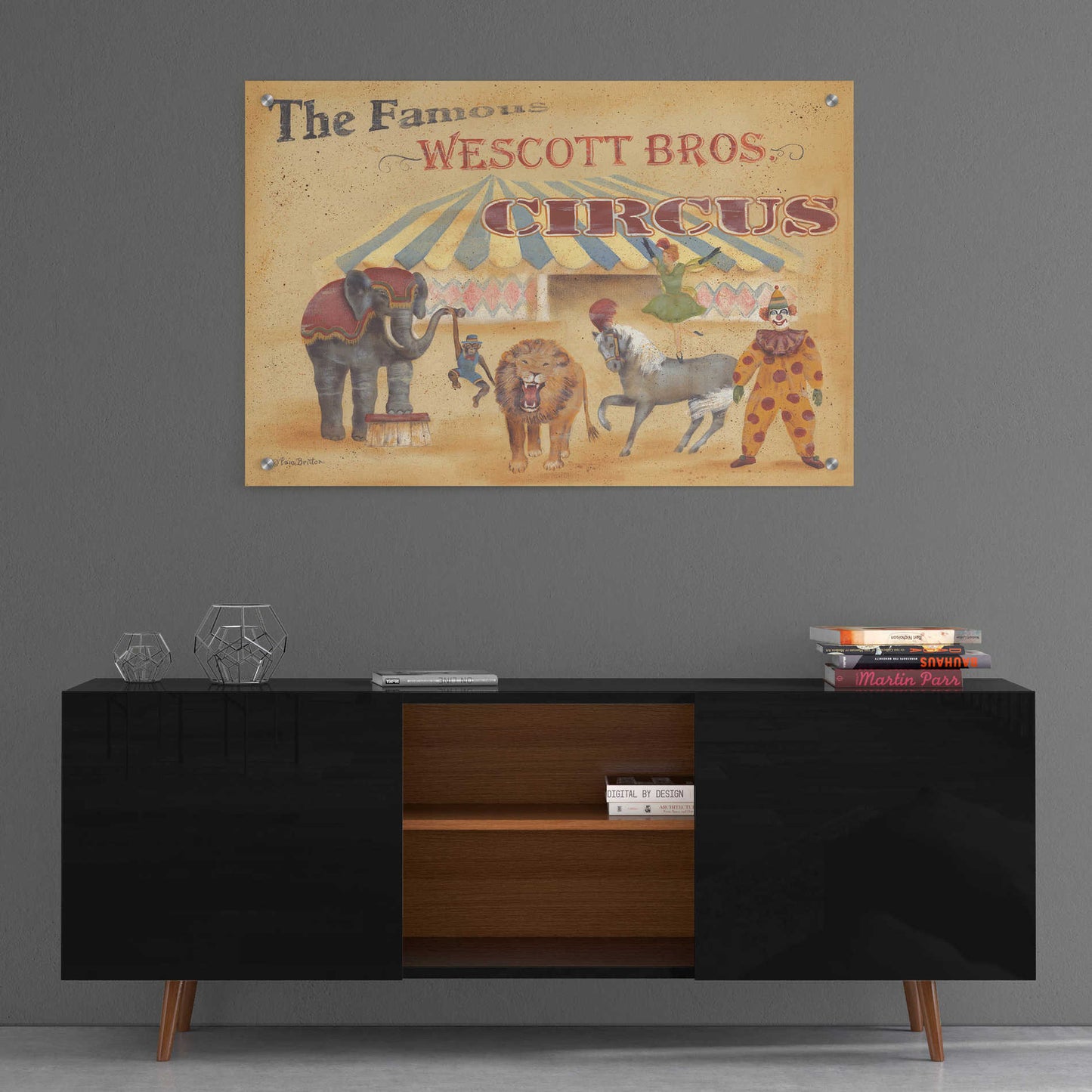 Epic Art 'Westcott Bros-Circus' by Pam Britton, Acrylic Glass Wall Art,36x24