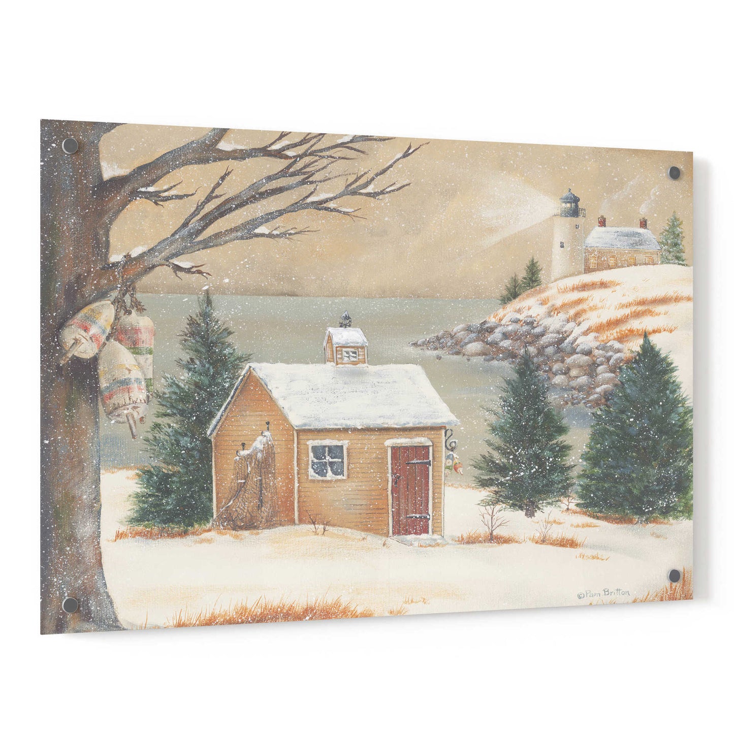 Epic Art 'Winter Light' by Pam Britton, Acrylic Glass Wall Art,36x24