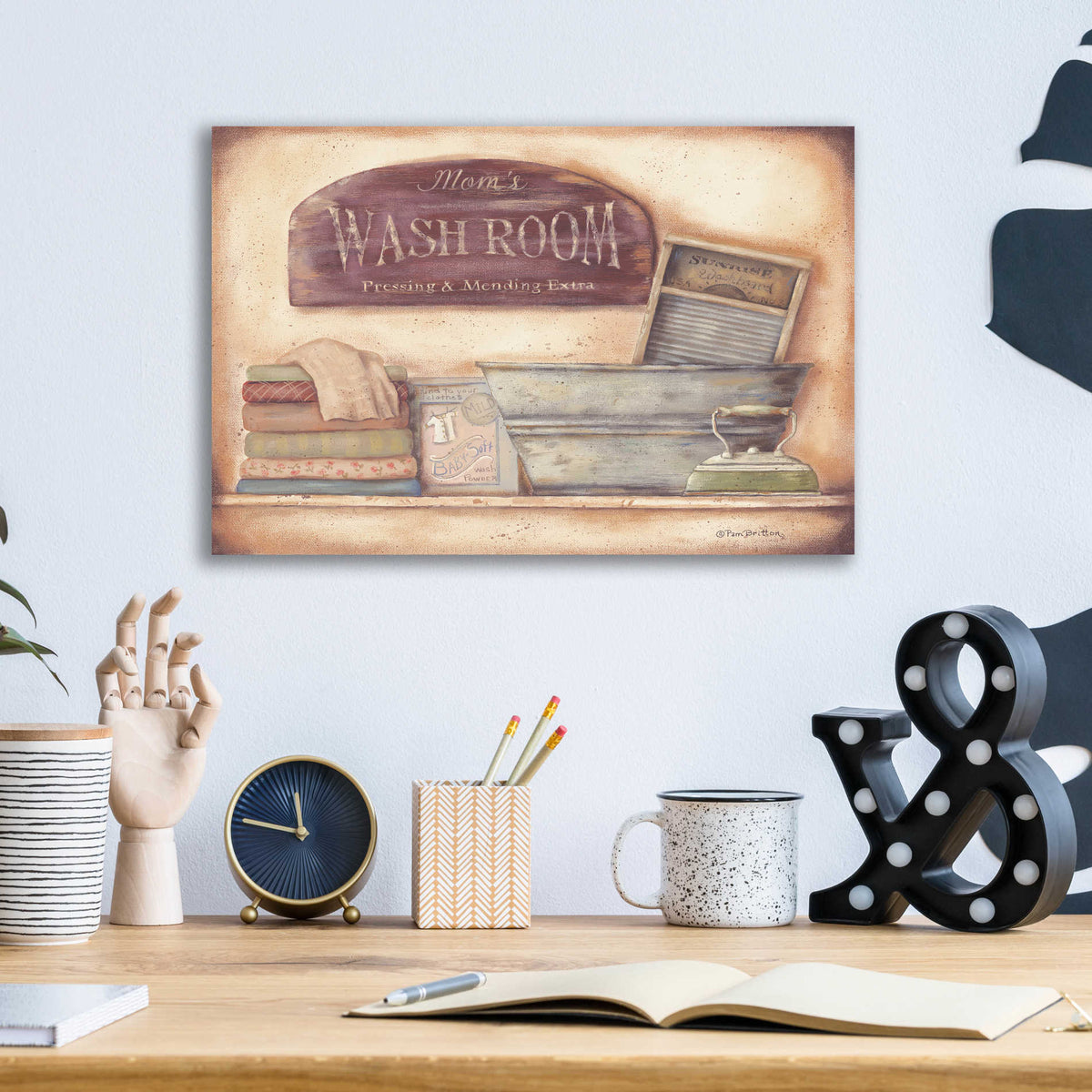 Epic Art 'Mom's Wash Room' by Pam Britton, Acrylic Glass Wall Art,16x12