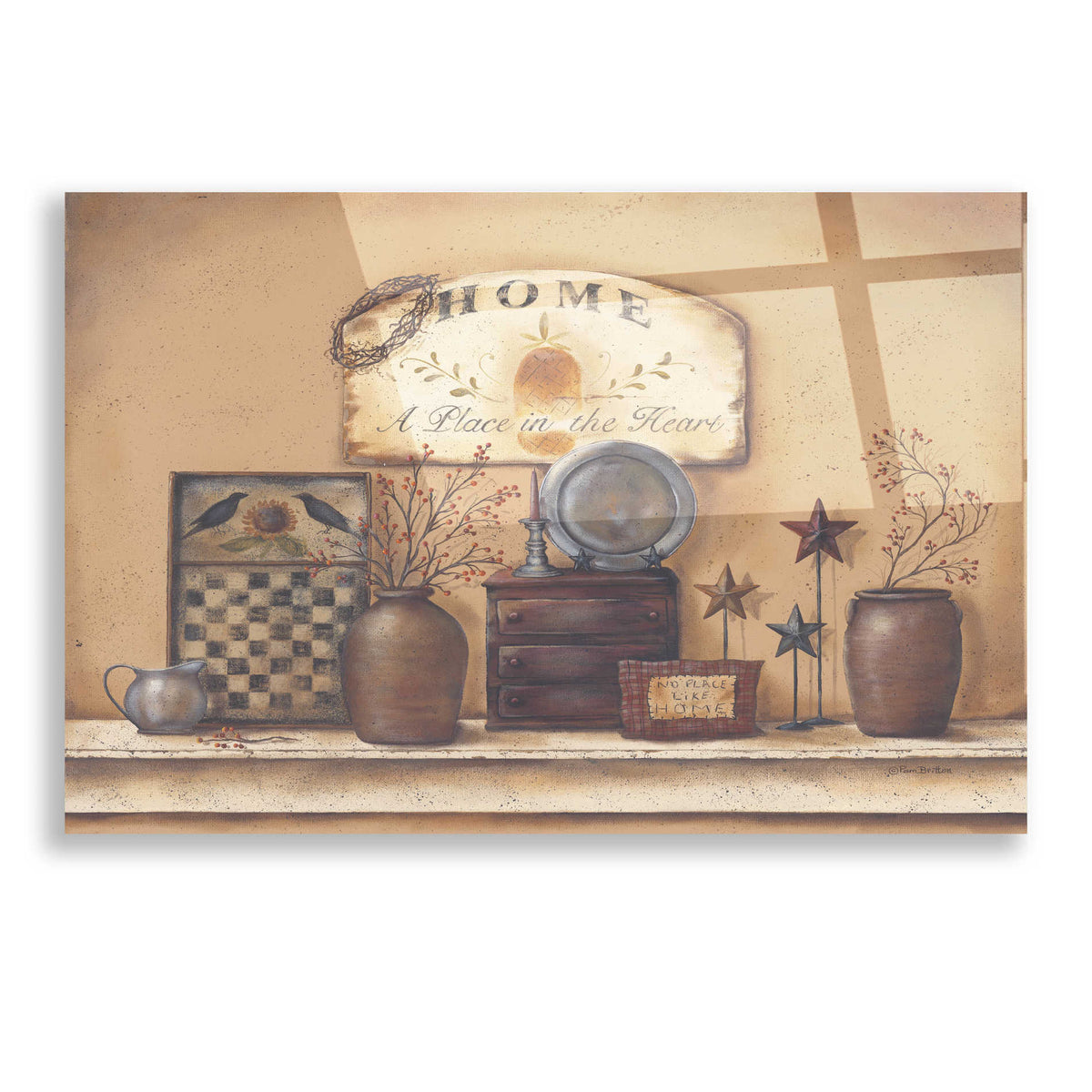 Epic Art 'Country Prims II' by Pam Britton, Acrylic Glass Wall Art