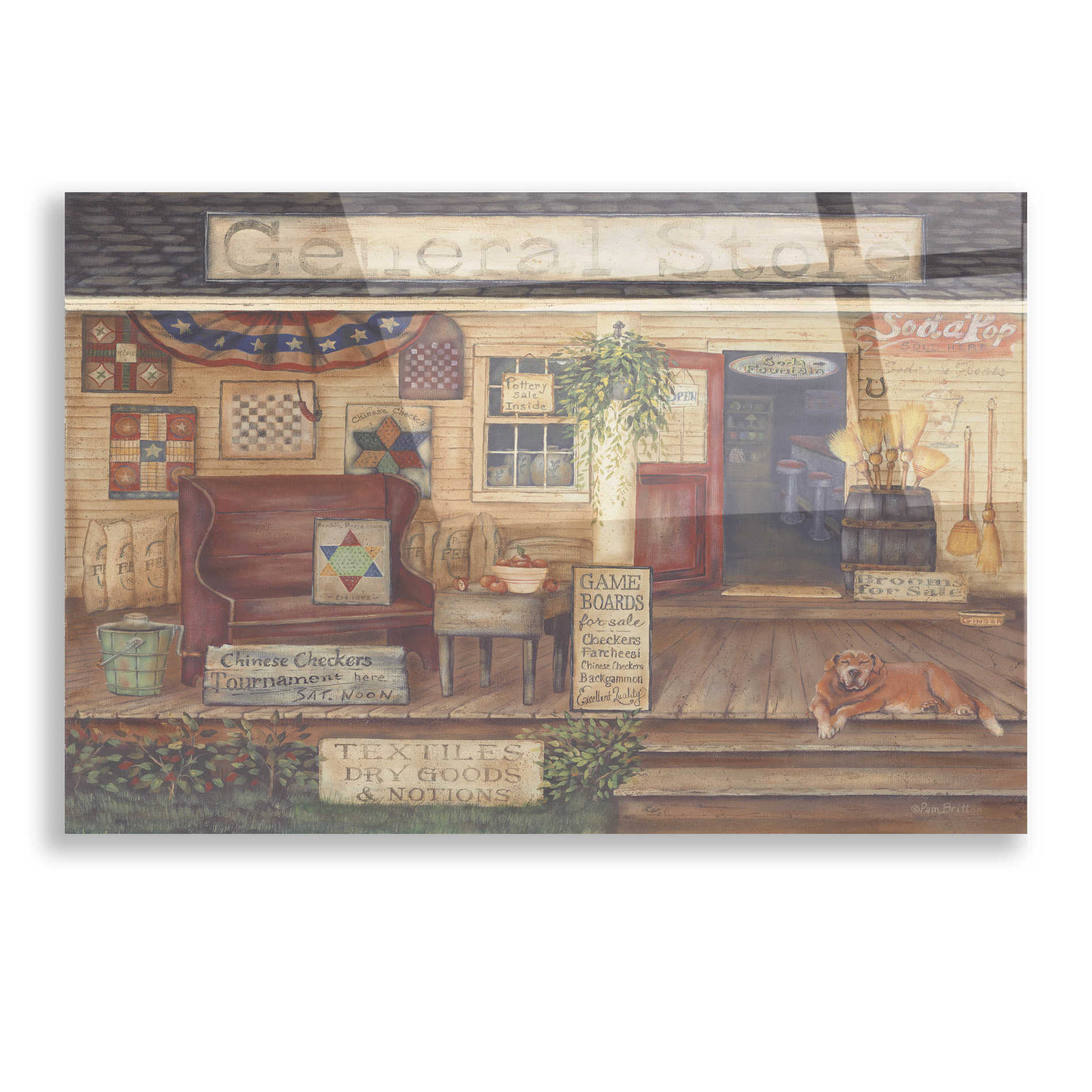 Epic Art 'General Store I' by Pam Britton, Acrylic Glass Wall Art,16x12