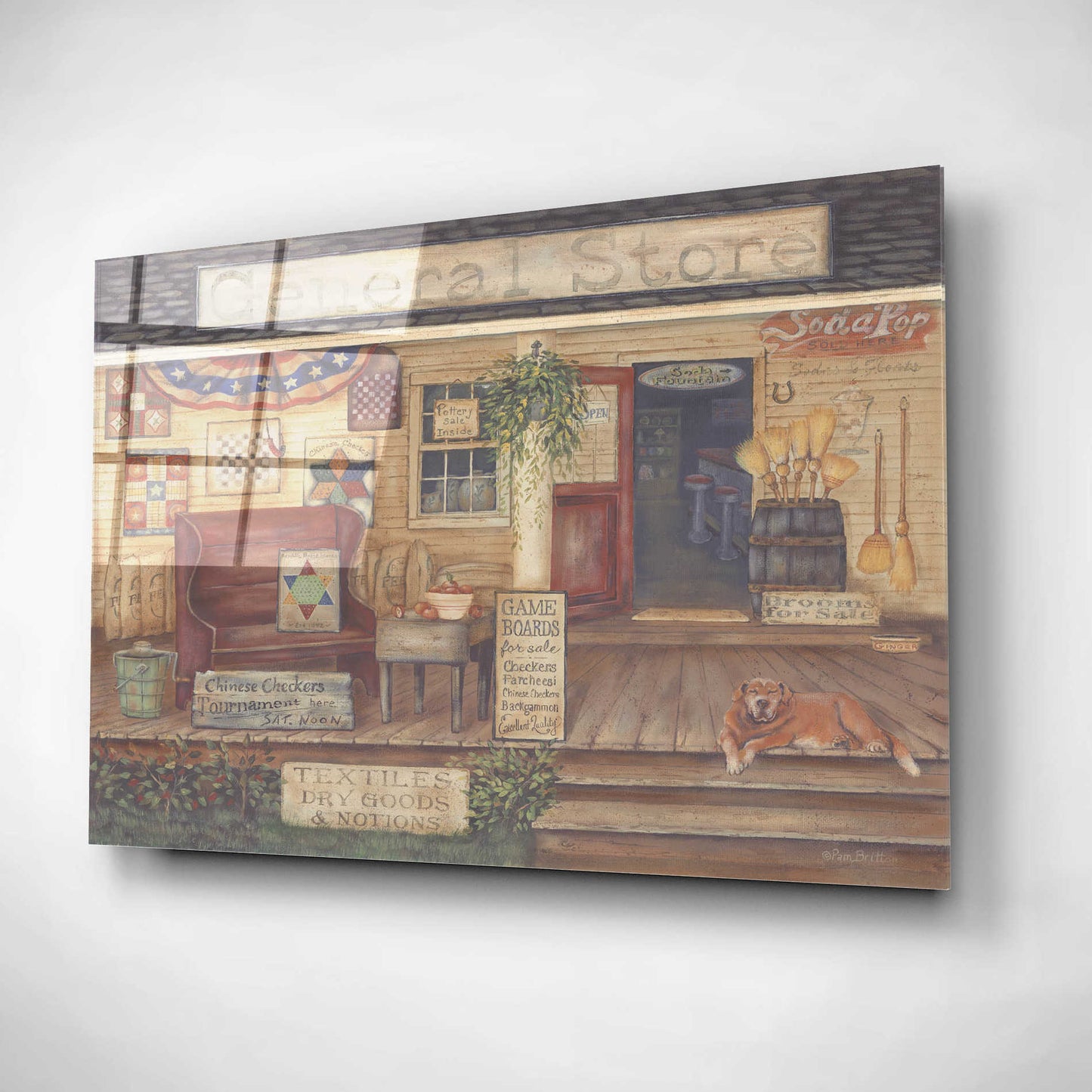 Epic Art 'General Store I' by Pam Britton, Acrylic Glass Wall Art,24x16