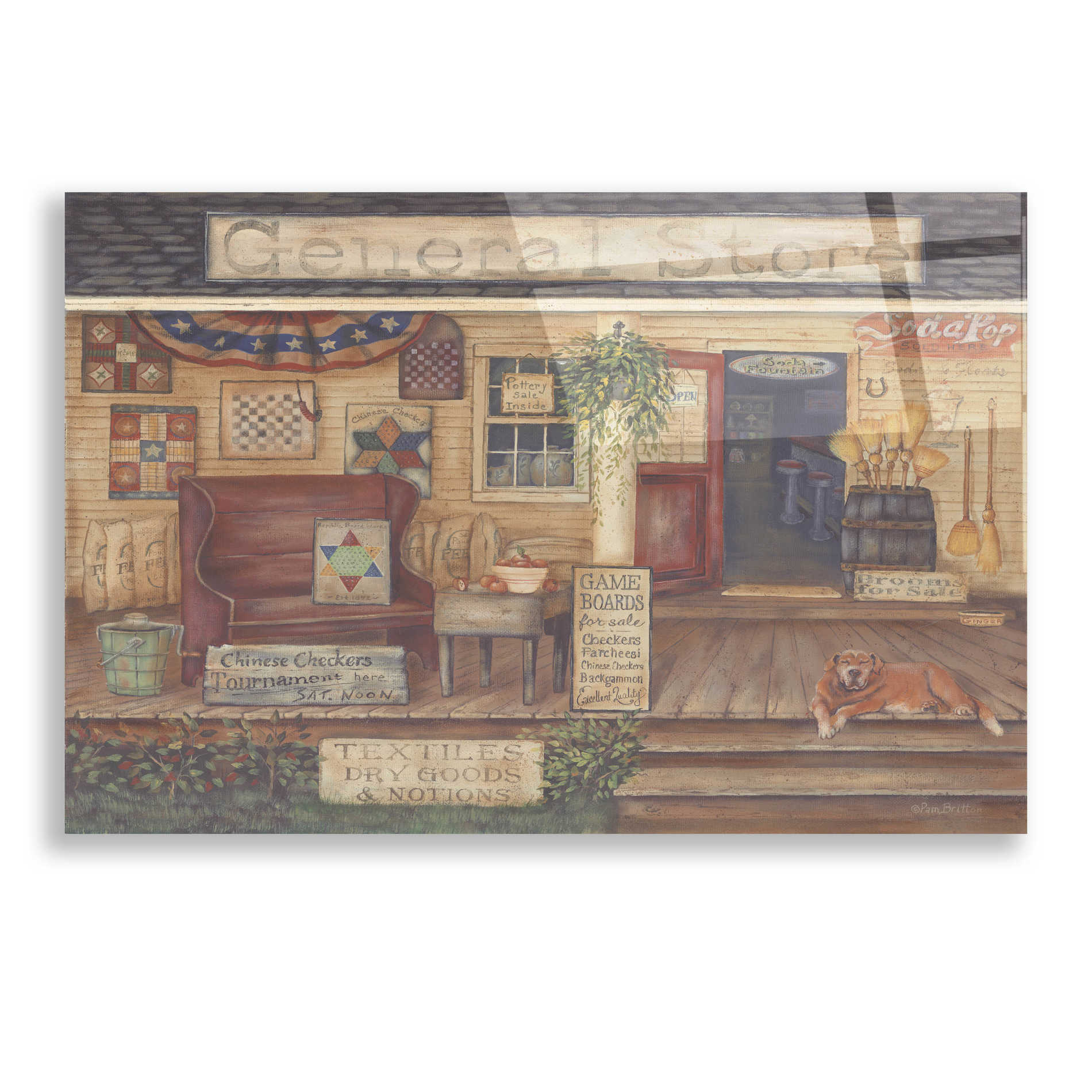 Epic Art 'General Store I' by Pam Britton, Acrylic Glass Wall Art,24x16