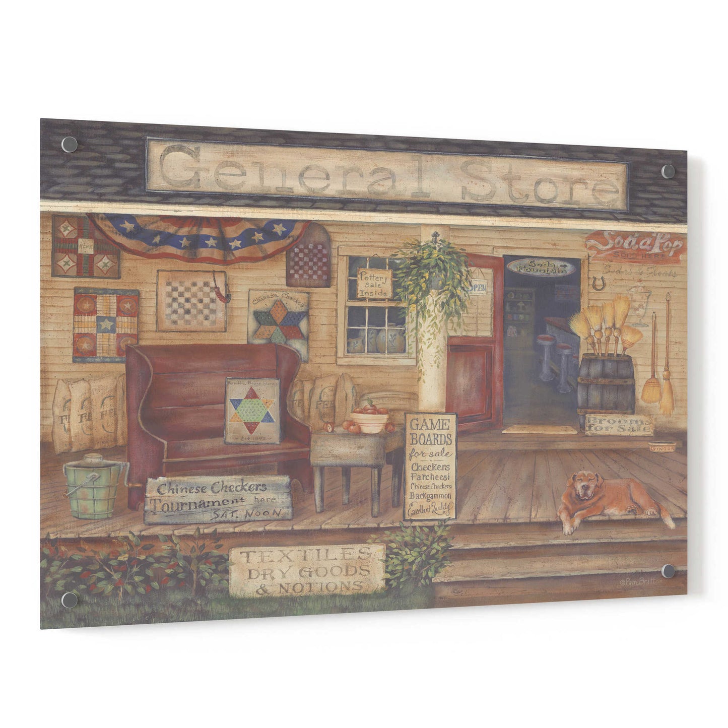 Epic Art 'General Store I' by Pam Britton, Acrylic Glass Wall Art,36x24
