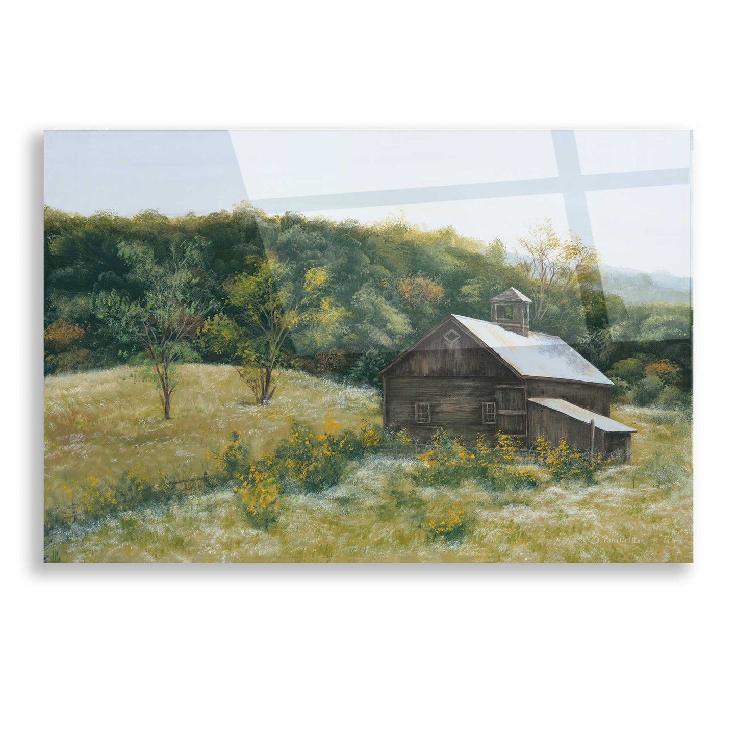 Epic Art 'Barn in Vermont' by Pam Britton, Acrylic Glass Wall Art,16x12
