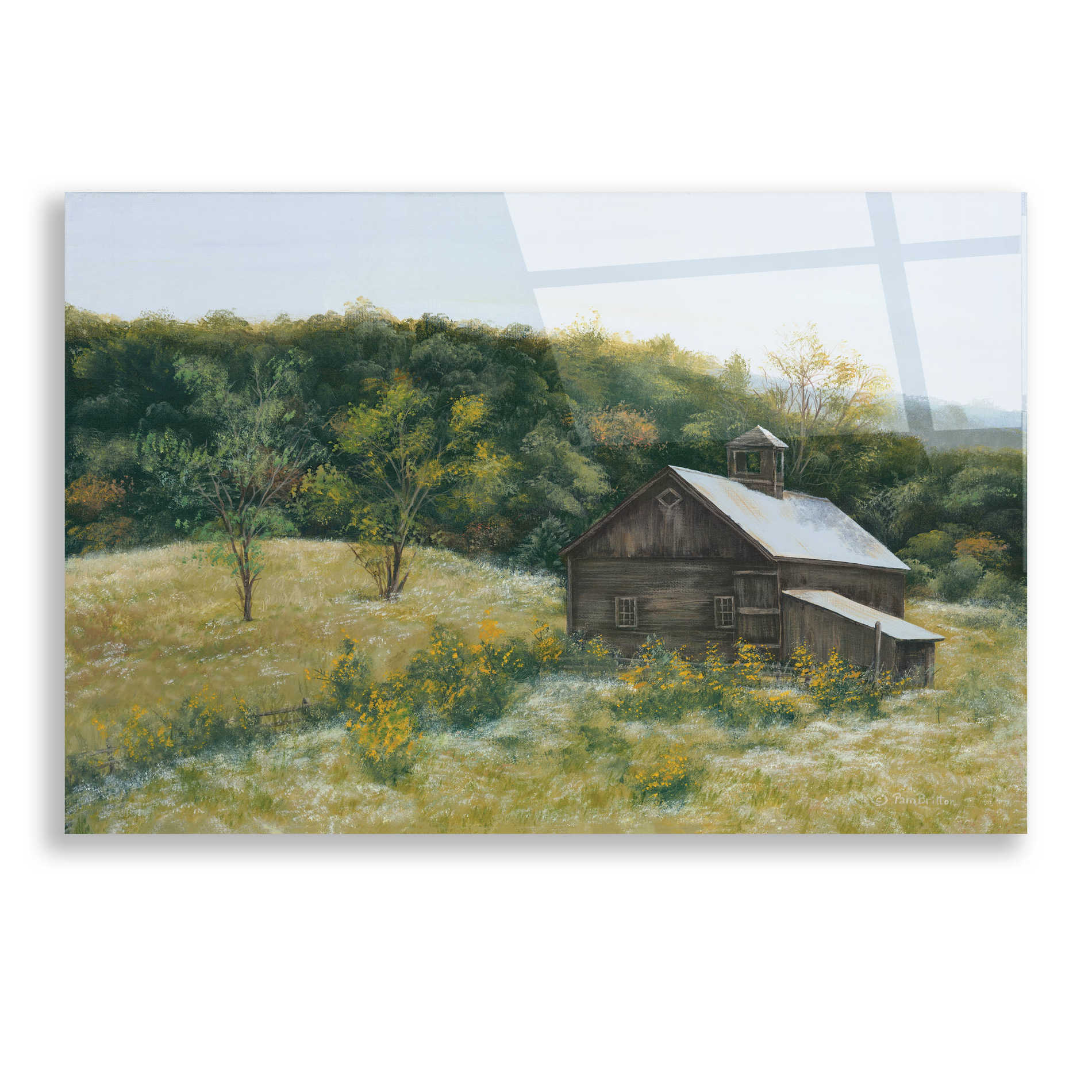 Epic Art 'Barn in Vermont' by Pam Britton, Acrylic Glass Wall Art,24x16