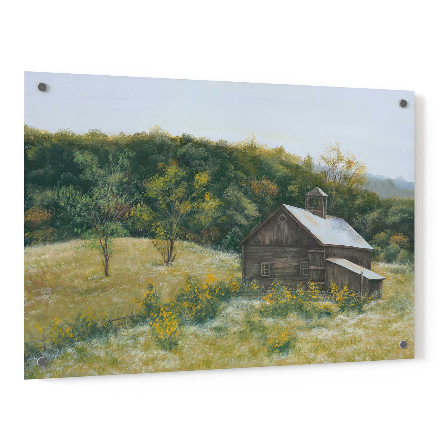 Epic Art 'Barn in Vermont' by Pam Britton, Acrylic Glass Wall Art,36x24