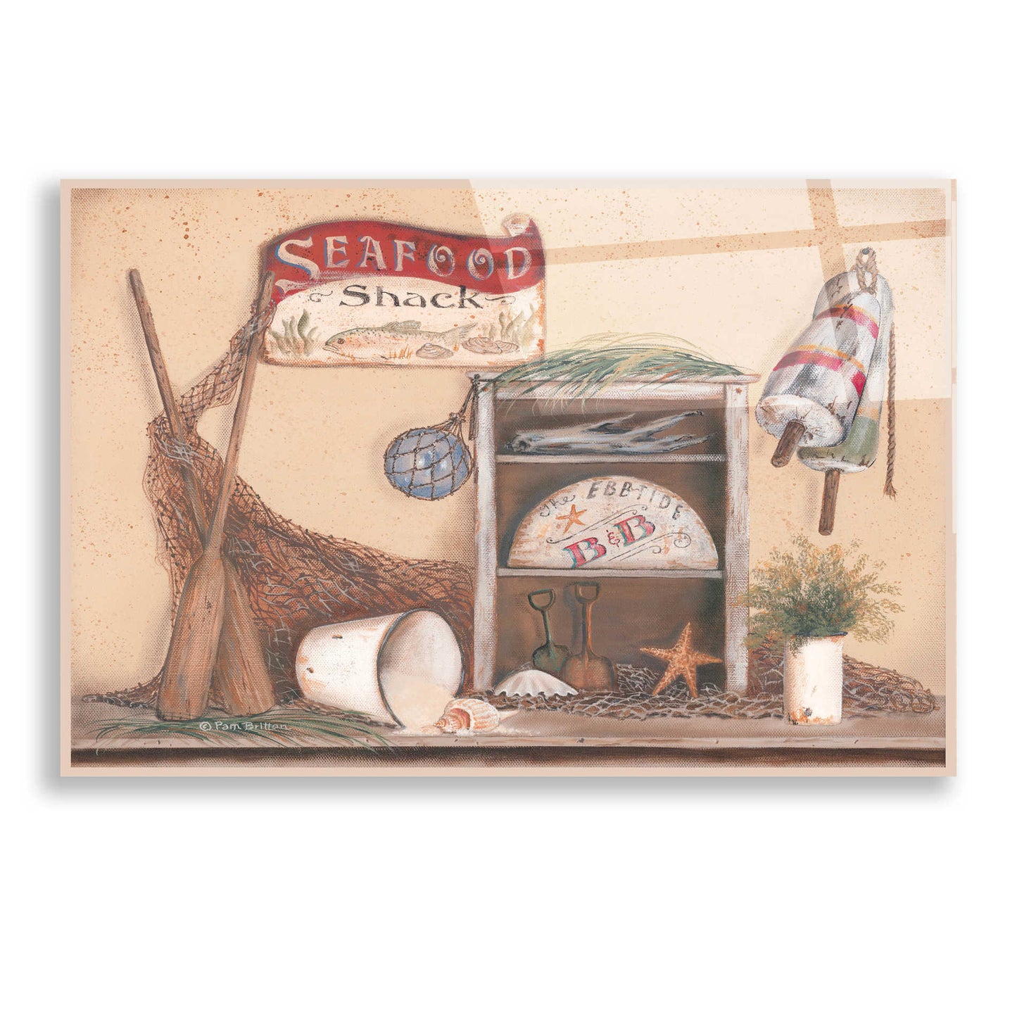 Epic Art 'Seafood Shack' by Pam Britton, Acrylic Glass Wall Art,24x16