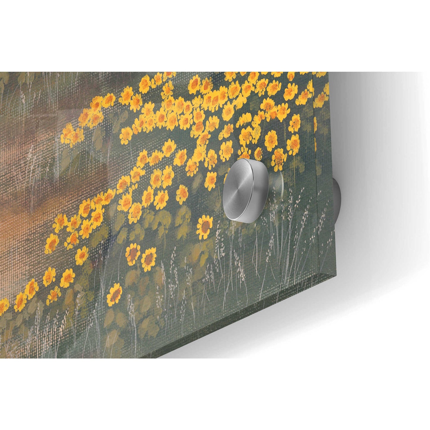 Epic Art 'Barn & Sunflowers II' by Pam Britton, Acrylic Glass Wall Art,36x24