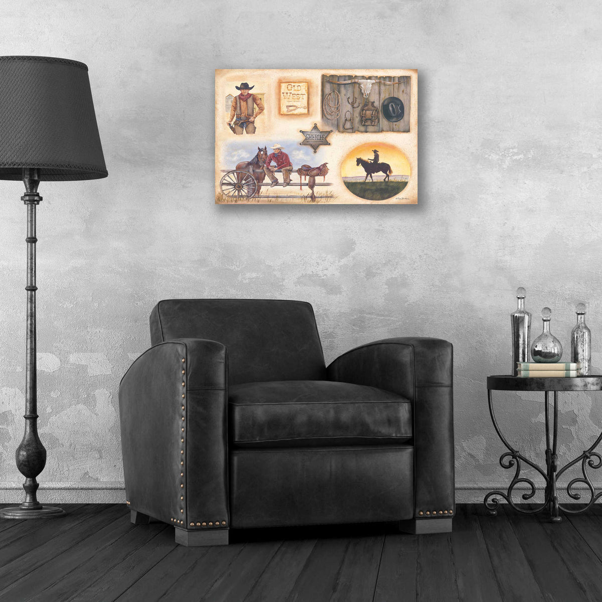 Epic Art 'Western I' by Pam Britton, Acrylic Glass Wall Art,24x16