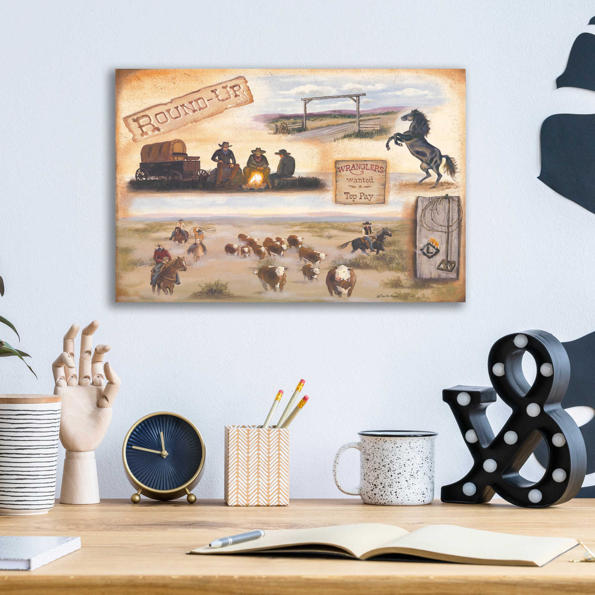 Epic Art 'Western II' by Pam Britton, Acrylic Glass Wall Art,16x12