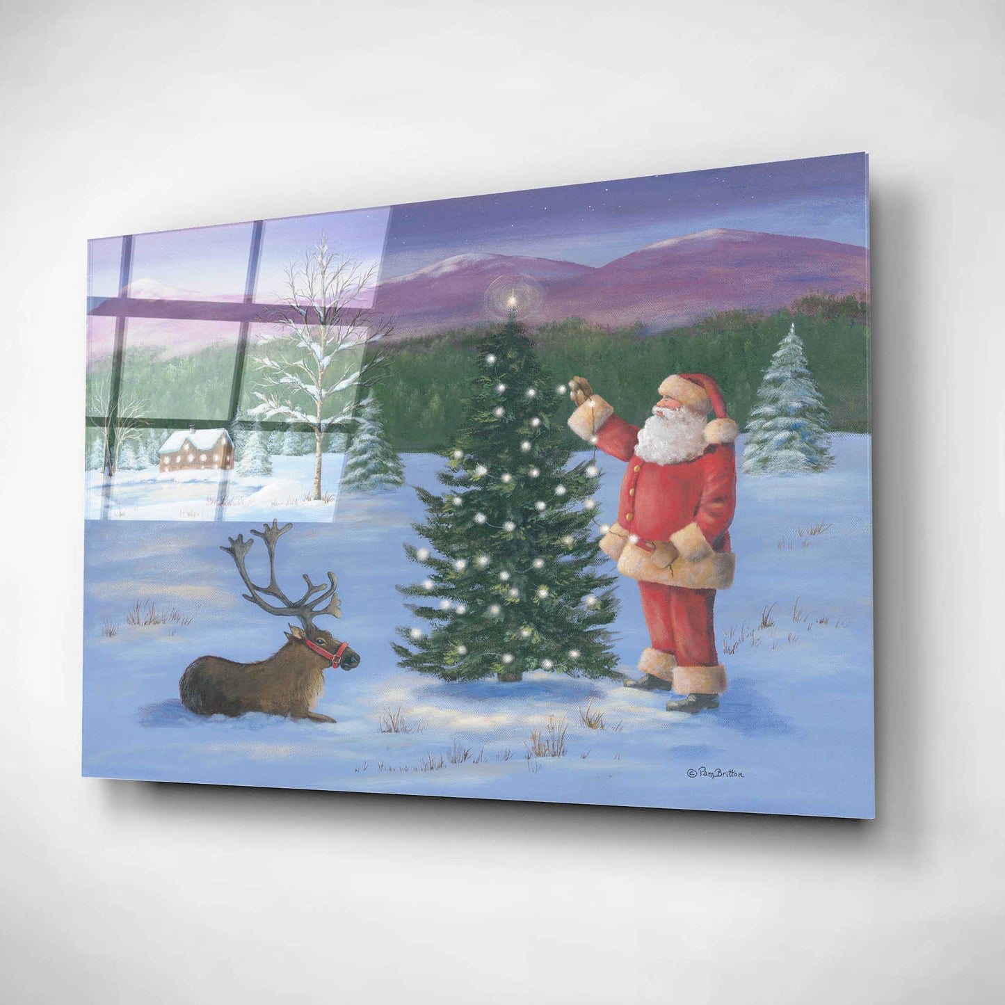 Epic Art 'Santa's Fun I' by Pam Britton, Acrylic Glass Wall Art,24x16