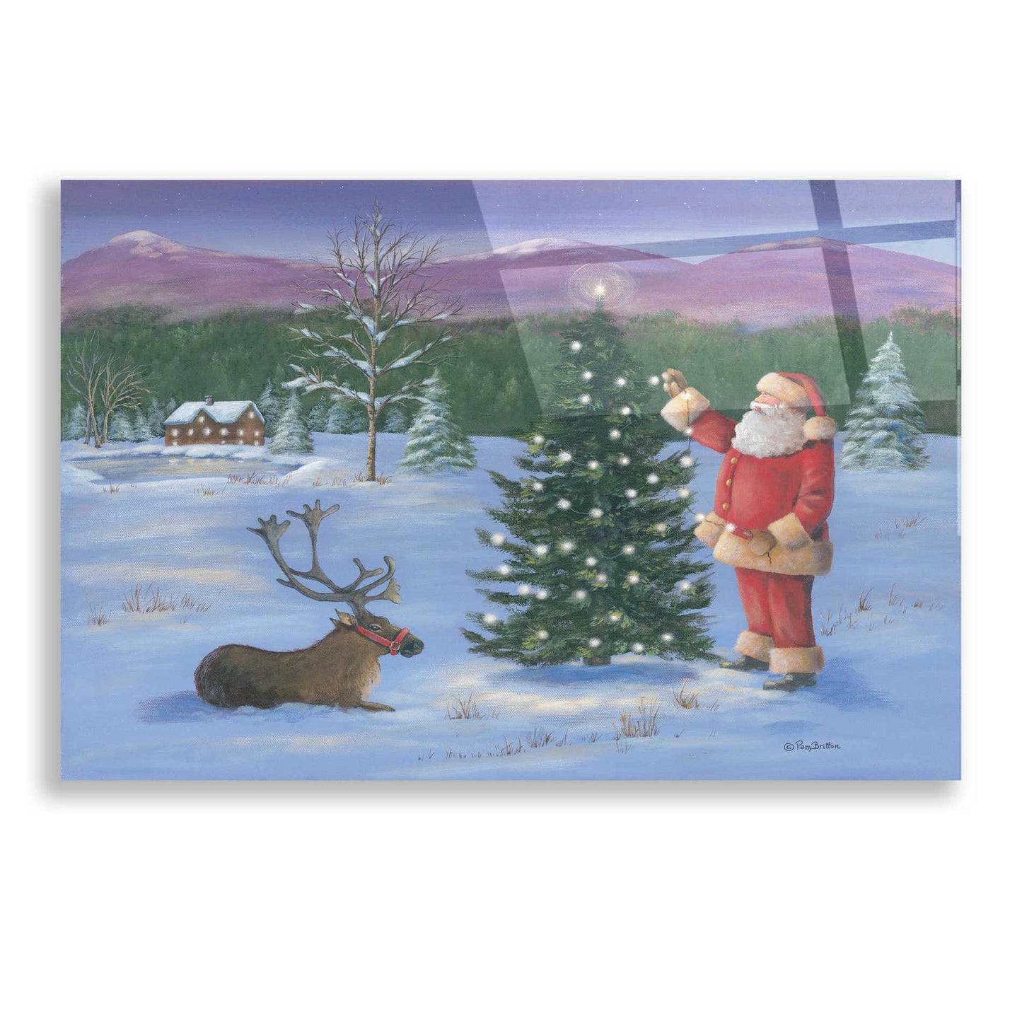 Epic Art 'Santa's Fun I' by Pam Britton, Acrylic Glass Wall Art,24x16