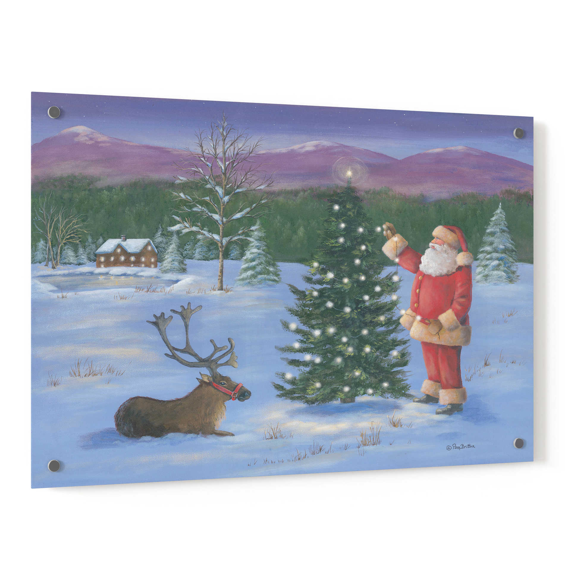 Epic Art 'Santa's Fun I' by Pam Britton, Acrylic Glass Wall Art,36x24