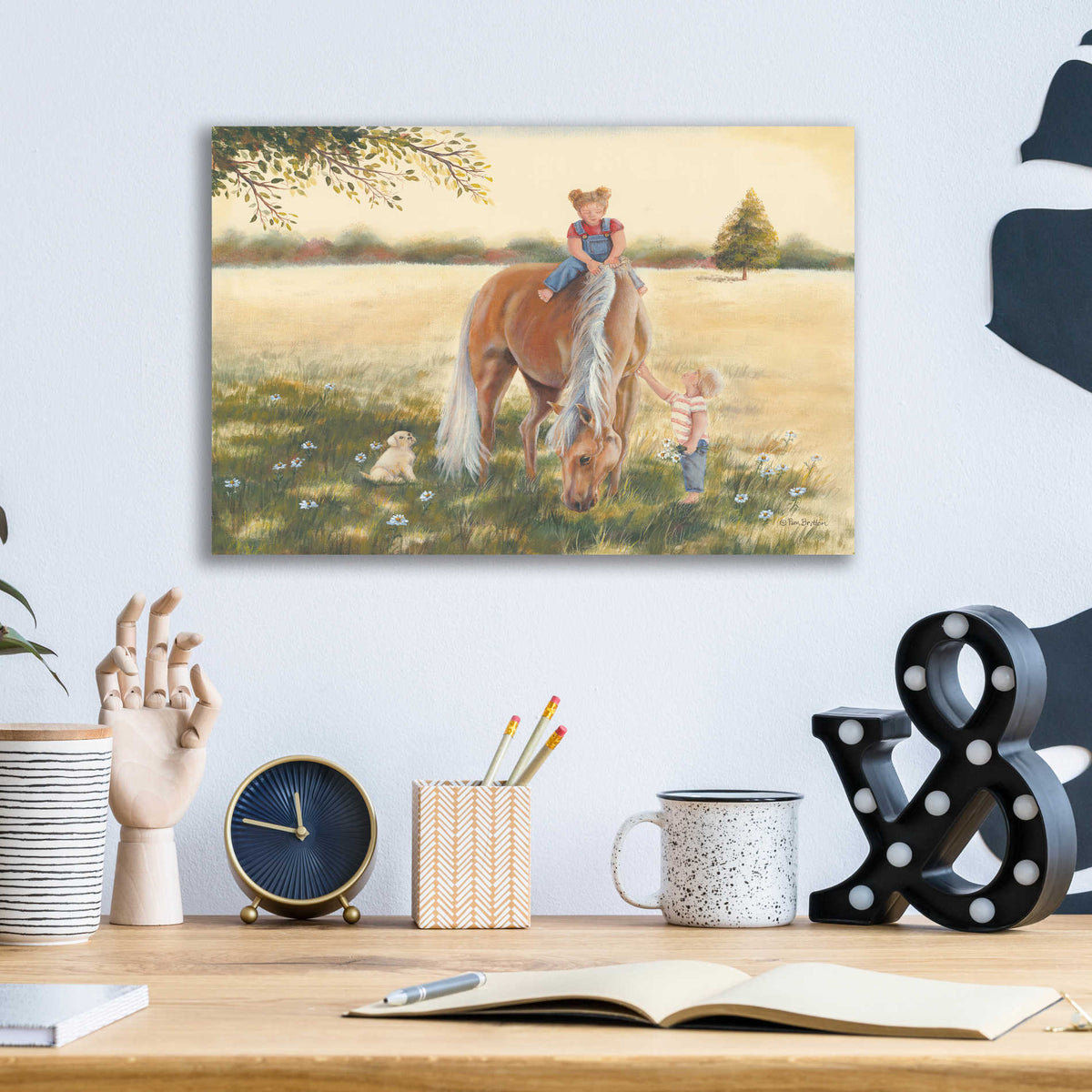 Epic Art 'Good Friends I' by Pam Britton, Acrylic Glass Wall Art,16x12