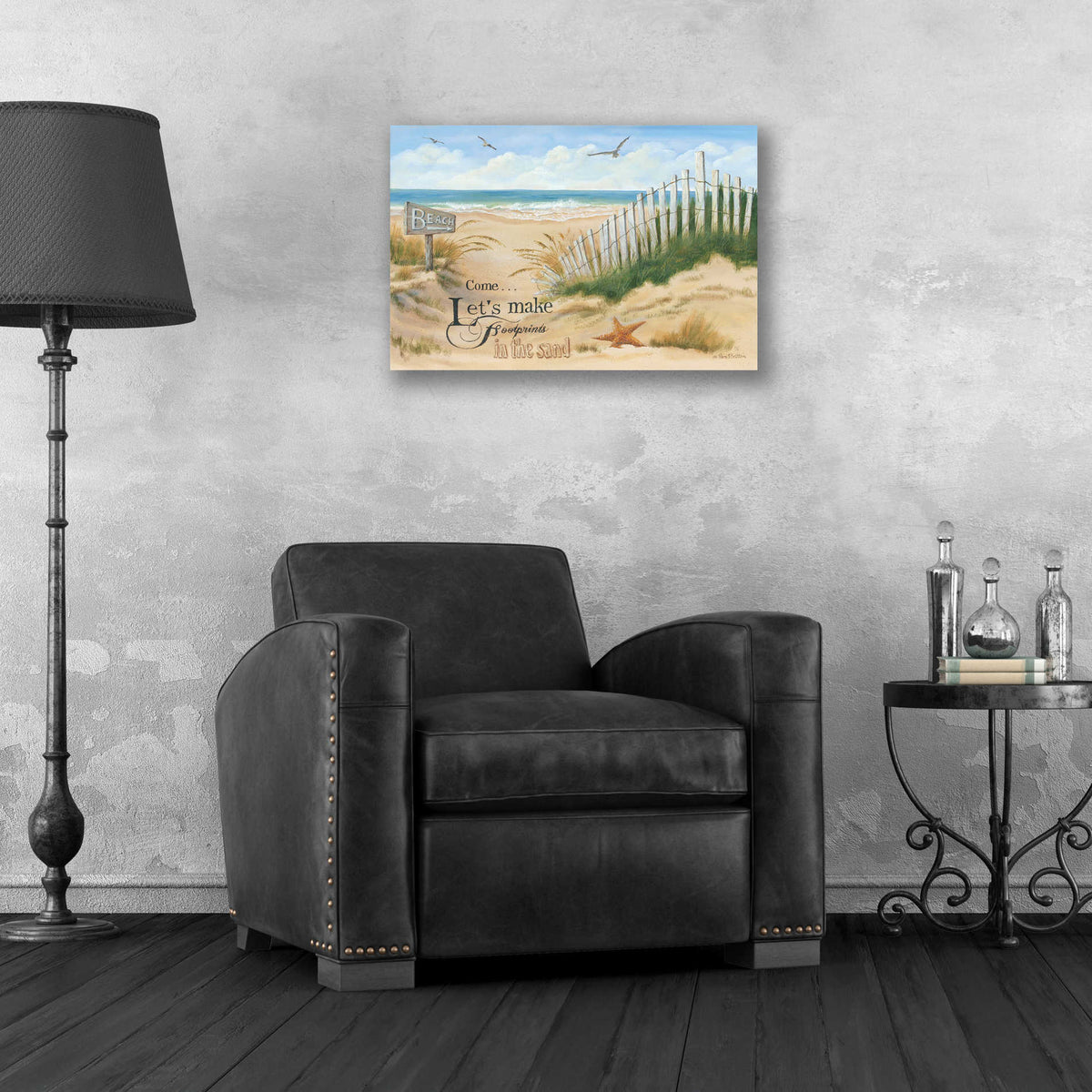 Epic Art 'Footprints' by Pam Britton, Acrylic Glass Wall Art,24x16