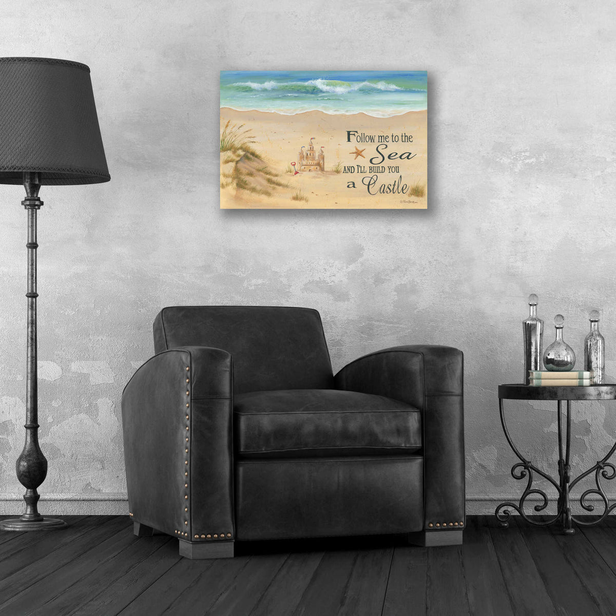 Epic Art 'Sandcastle' by Pam Britton, Acrylic Glass Wall Art,24x16