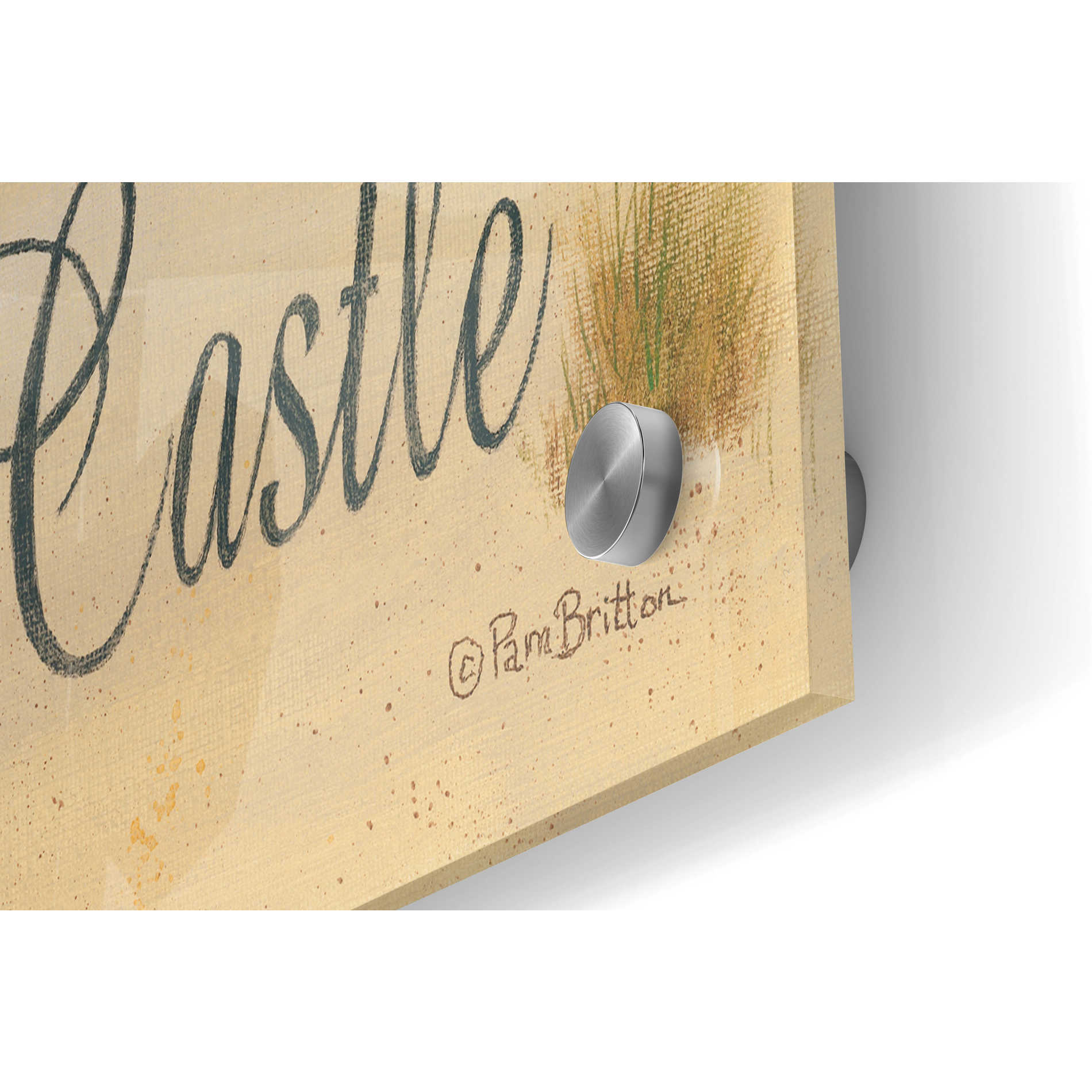 Epic Art 'Sandcastle' by Pam Britton, Acrylic Glass Wall Art,36x24