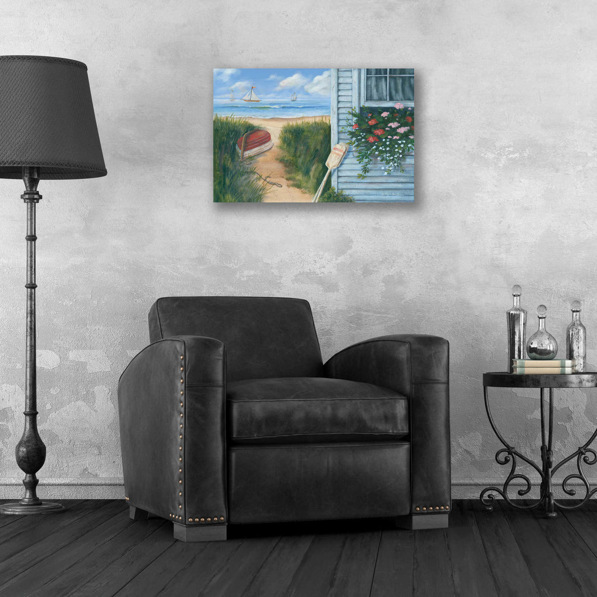 Epic Art 'Beach Cottage I' by Pam Britton, Acrylic Glass Wall Art,24x16