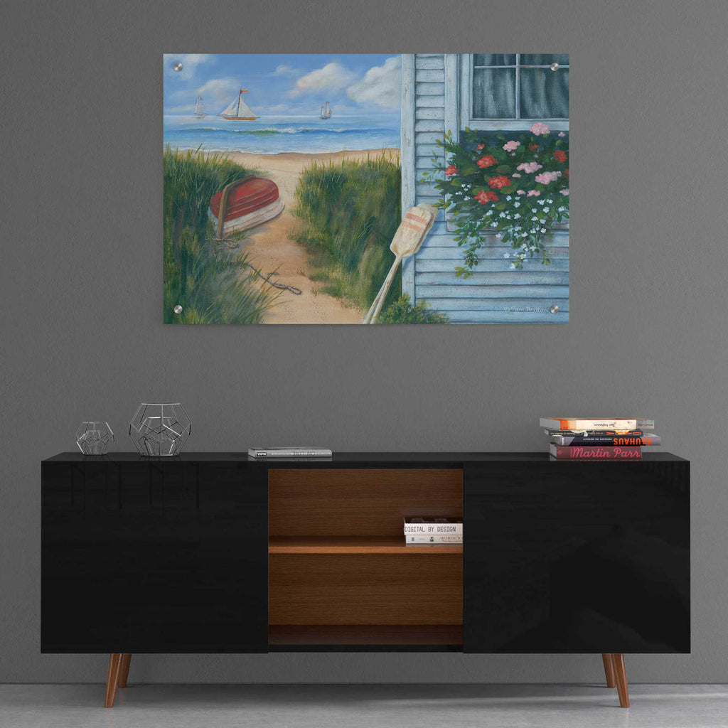 Epic Art 'Beach Cottage I' by Pam Britton, Acrylic Glass Wall Art,36x24