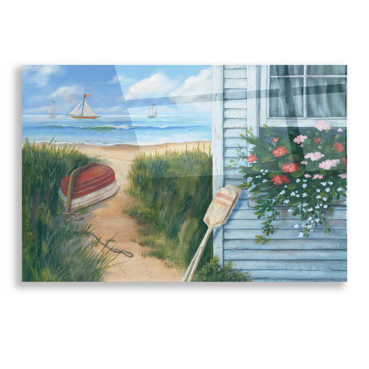 Epic Art 'Beach Cottage I' by Pam Britton, Acrylic Glass Wall Art