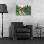 Epic Art 'Early Morning Stroll' by Pam Britton, Acrylic Glass Wall Art,24x16