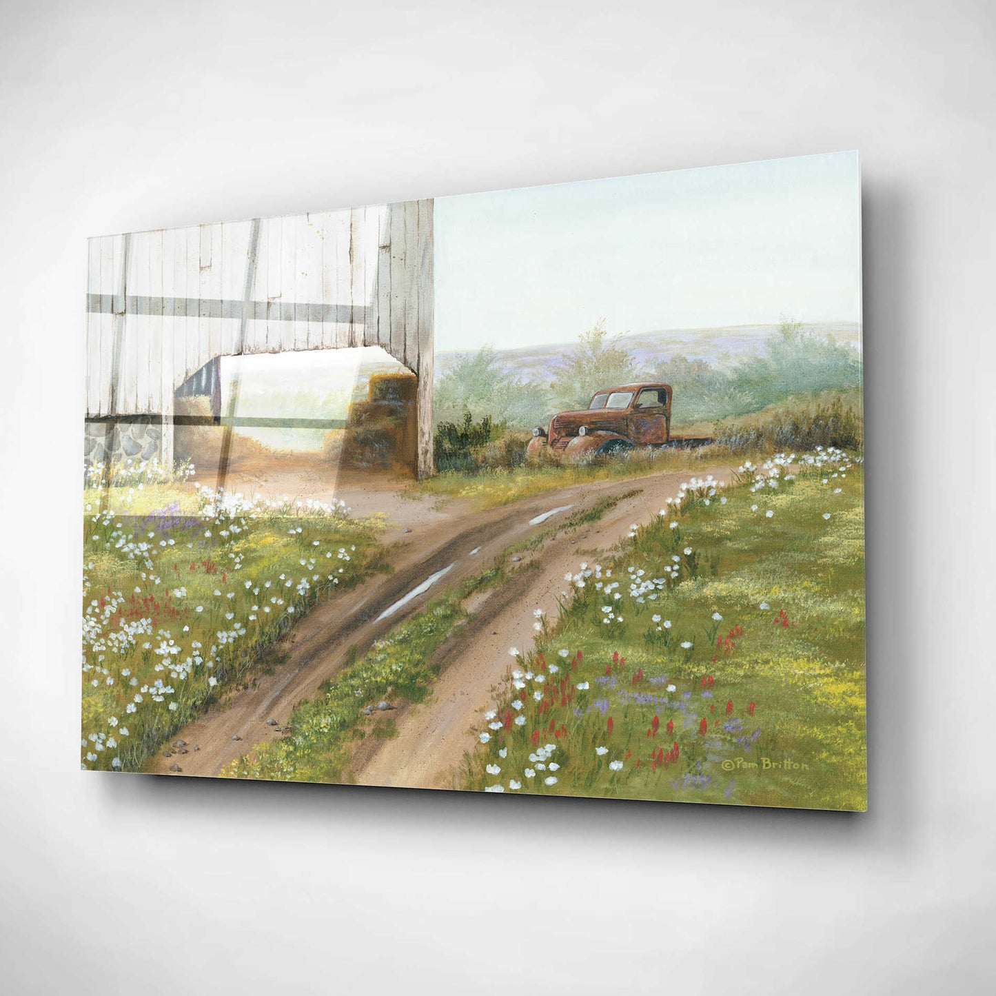 Epic Art 'The Old Flatbed' by Pam Britton, Acrylic Glass Wall Art,16x12