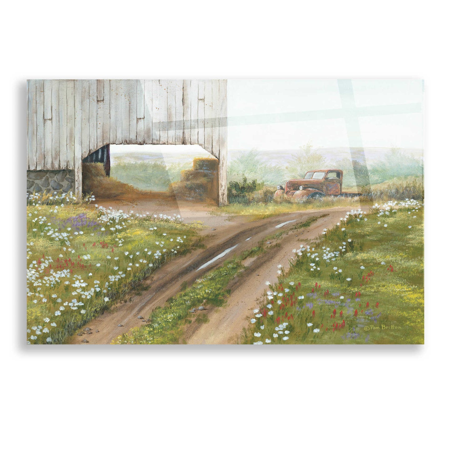 Epic Art 'The Old Flatbed' by Pam Britton, Acrylic Glass Wall Art,16x12