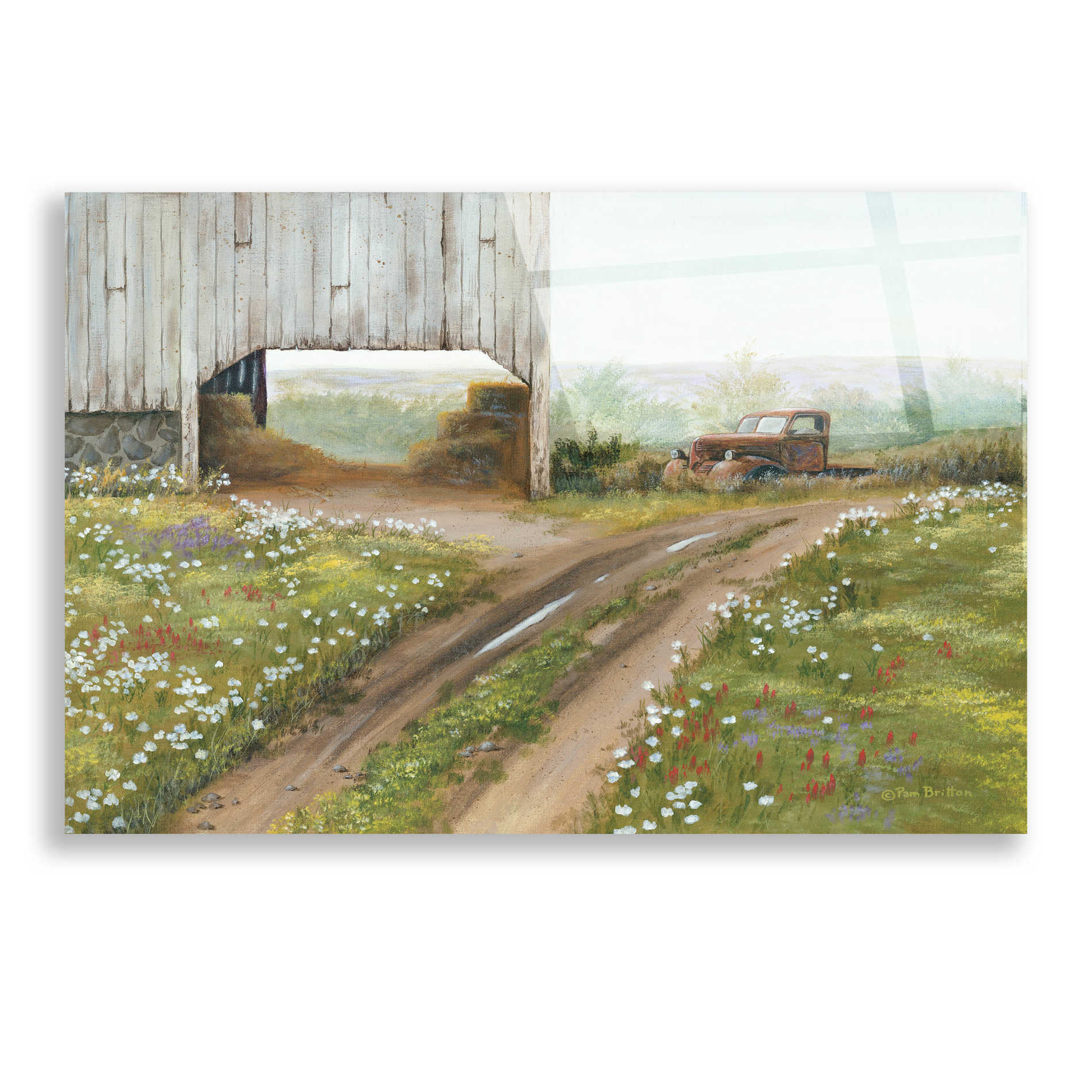 Epic Art 'The Old Flatbed' by Pam Britton, Acrylic Glass Wall Art,24x16