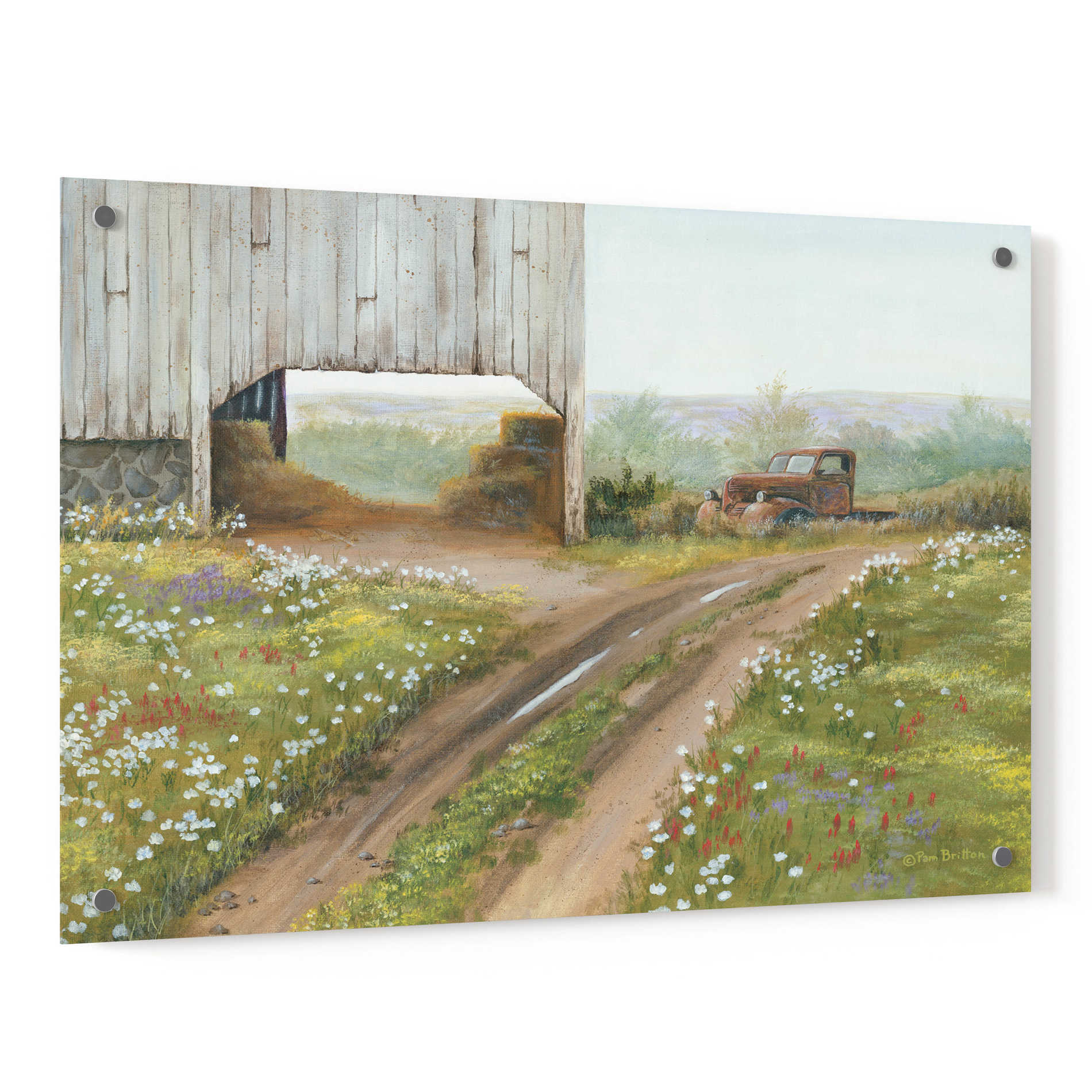 Epic Art 'The Old Flatbed' by Pam Britton, Acrylic Glass Wall Art,36x24