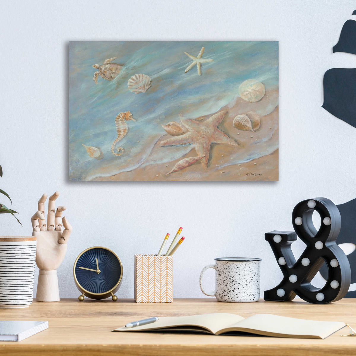Epic Art 'Seashore Star I' by Pam Britton, Acrylic Glass Wall Art,16x12
