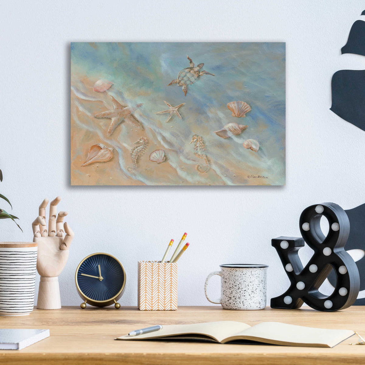Epic Art 'Seashore Star II' by Pam Britton, Acrylic Glass Wall Art,16x12