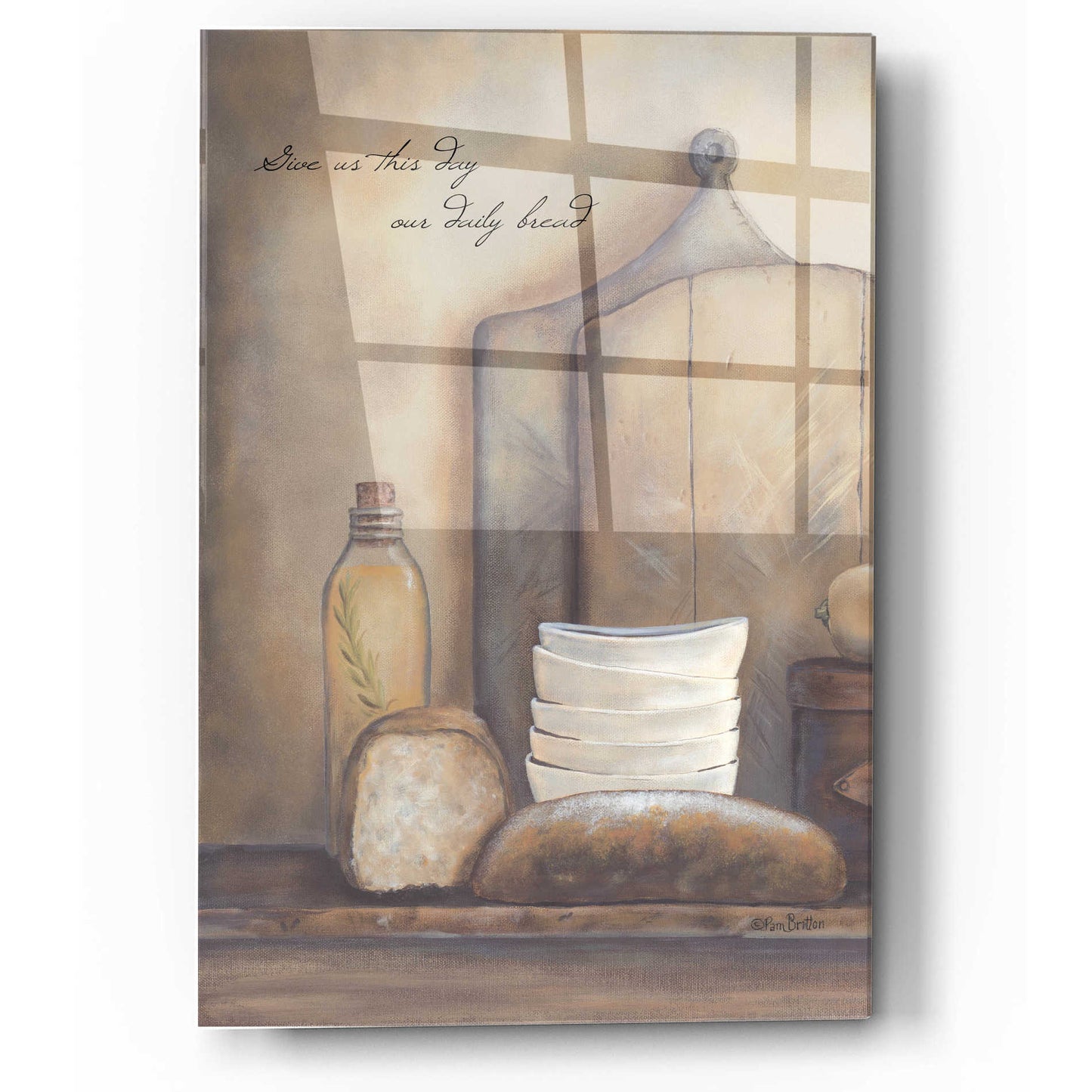 Epic Art 'Give Us This Day Our Daily Bread' by Pam Britton, Acrylic Glass Wall Art,12x16
