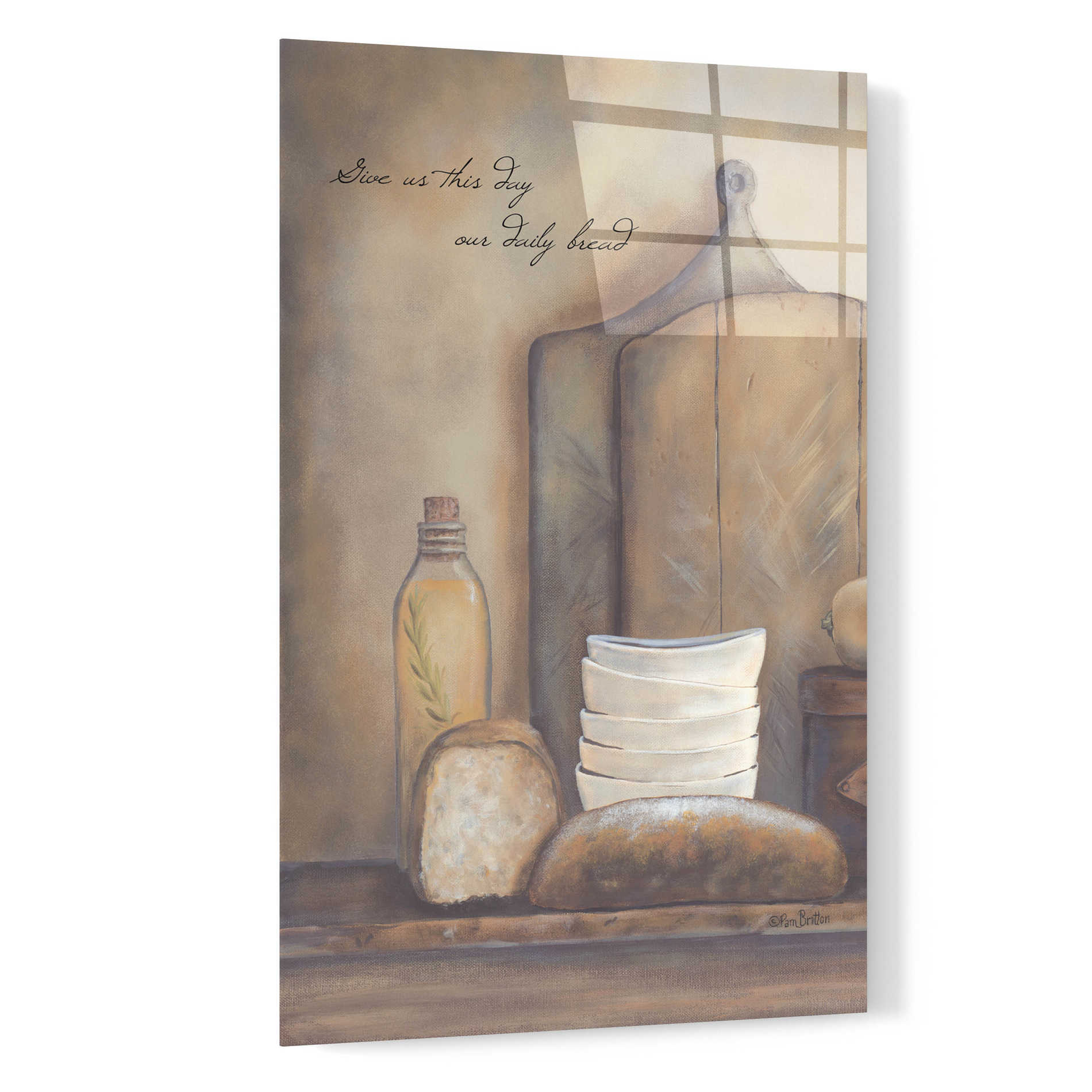 Epic Art 'Give Us This Day Our Daily Bread' by Pam Britton, Acrylic Glass Wall Art,16x24