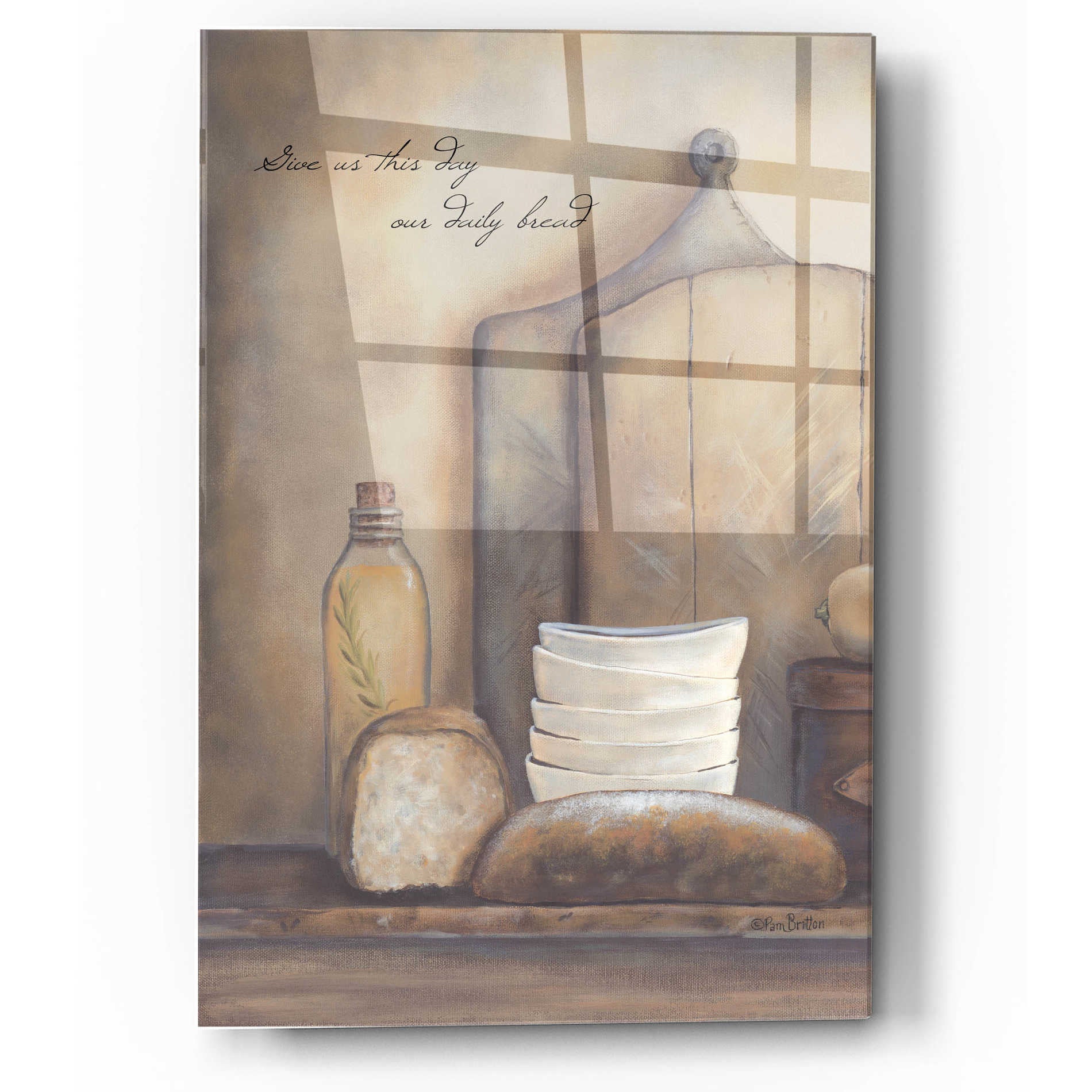 Epic Art 'Give Us This Day Our Daily Bread' by Pam Britton, Acrylic Glass Wall Art