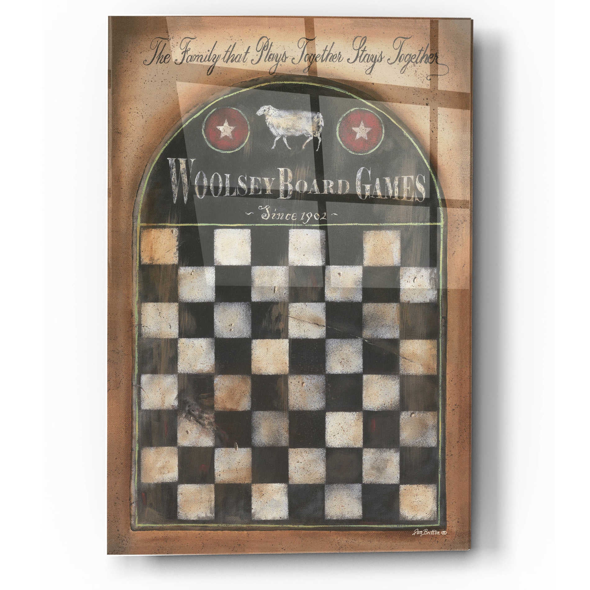 Epic Art 'Woolsey Board Games' by Pam Britton, Acrylic Glass Wall Art,12x16