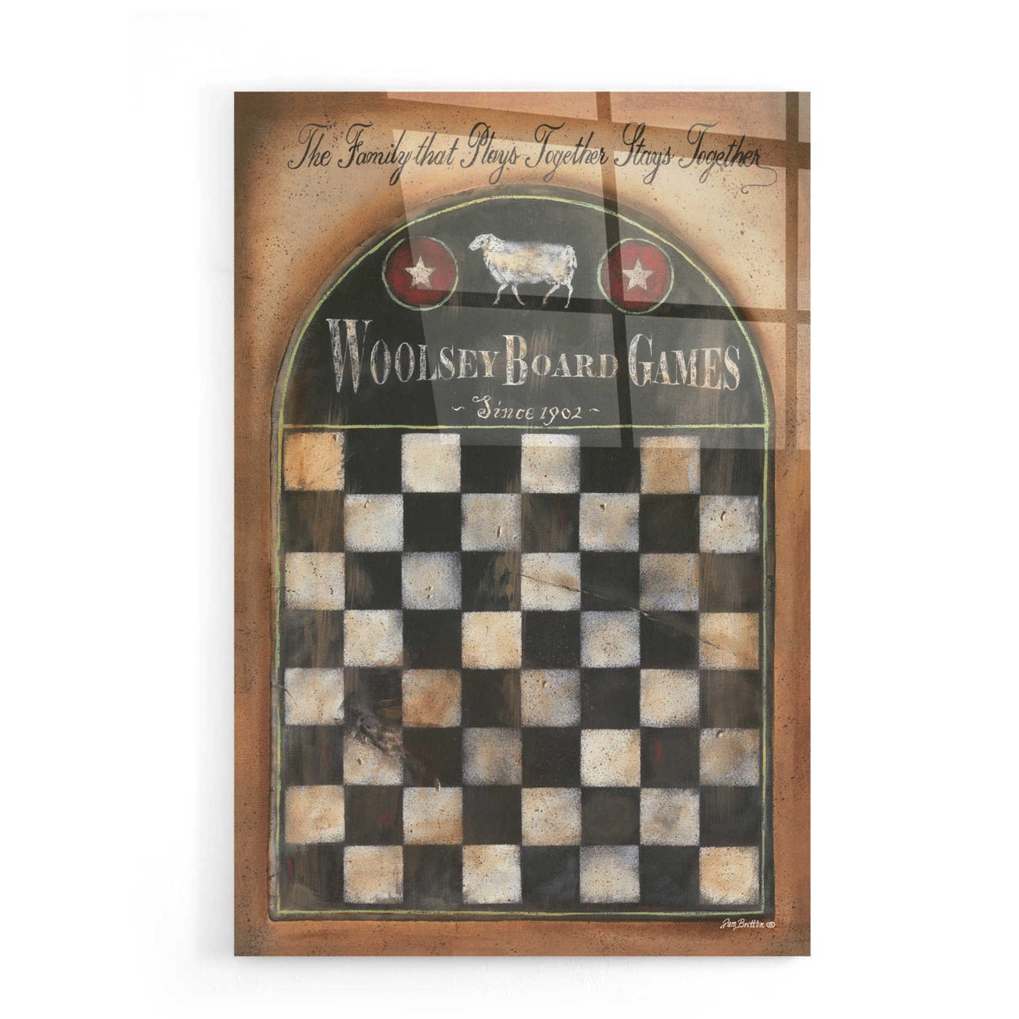 Epic Art 'Woolsey Board Games' by Pam Britton, Acrylic Glass Wall Art,16x24