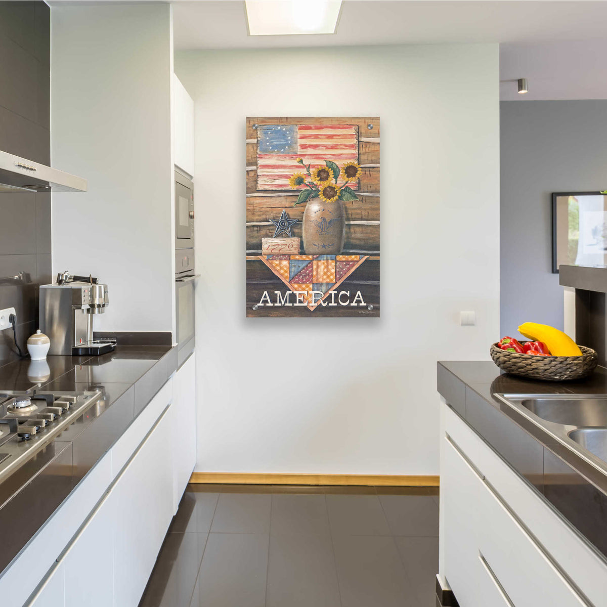 Epic Art 'Rustic America' by Pam Britton, Acrylic Glass Wall Art,24x36