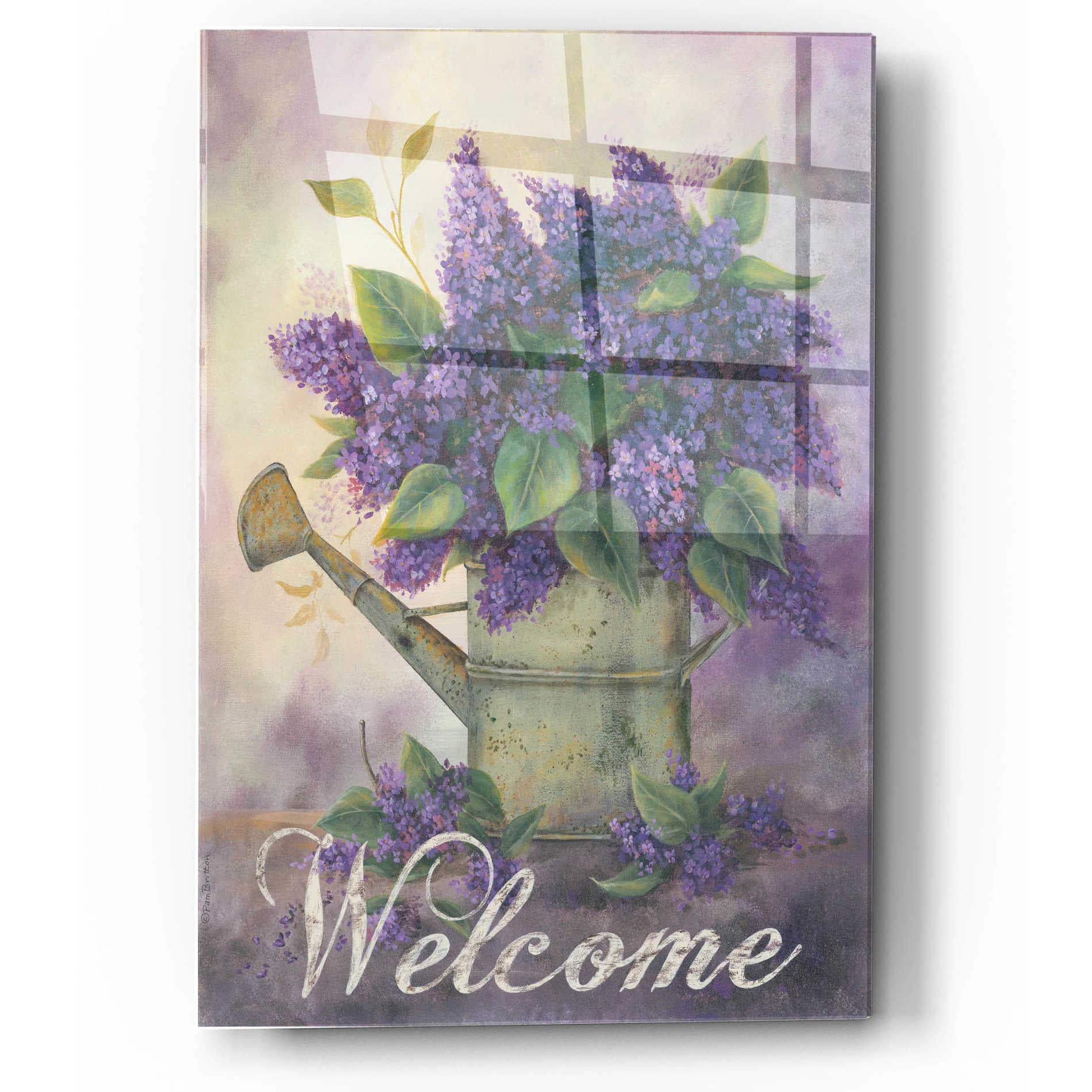 Epic Art 'Spring Lilacs' by Pam Britton, Acrylic Glass Wall Art,12x16