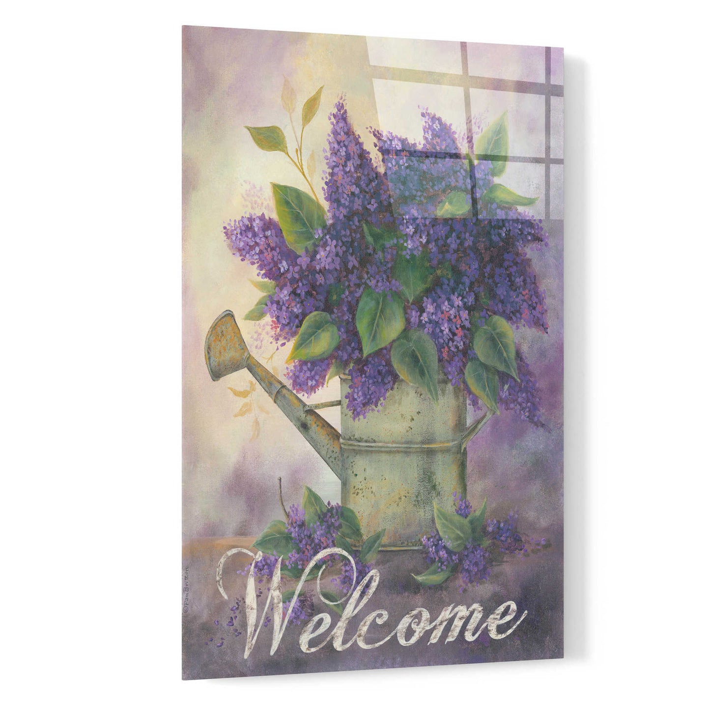 Epic Art 'Spring Lilacs' by Pam Britton, Acrylic Glass Wall Art,16x24