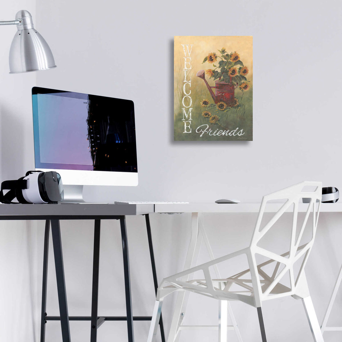 Epic Art 'A Sunflower Welcome' by Pam Britton, Acrylic Glass Wall Art,12x16