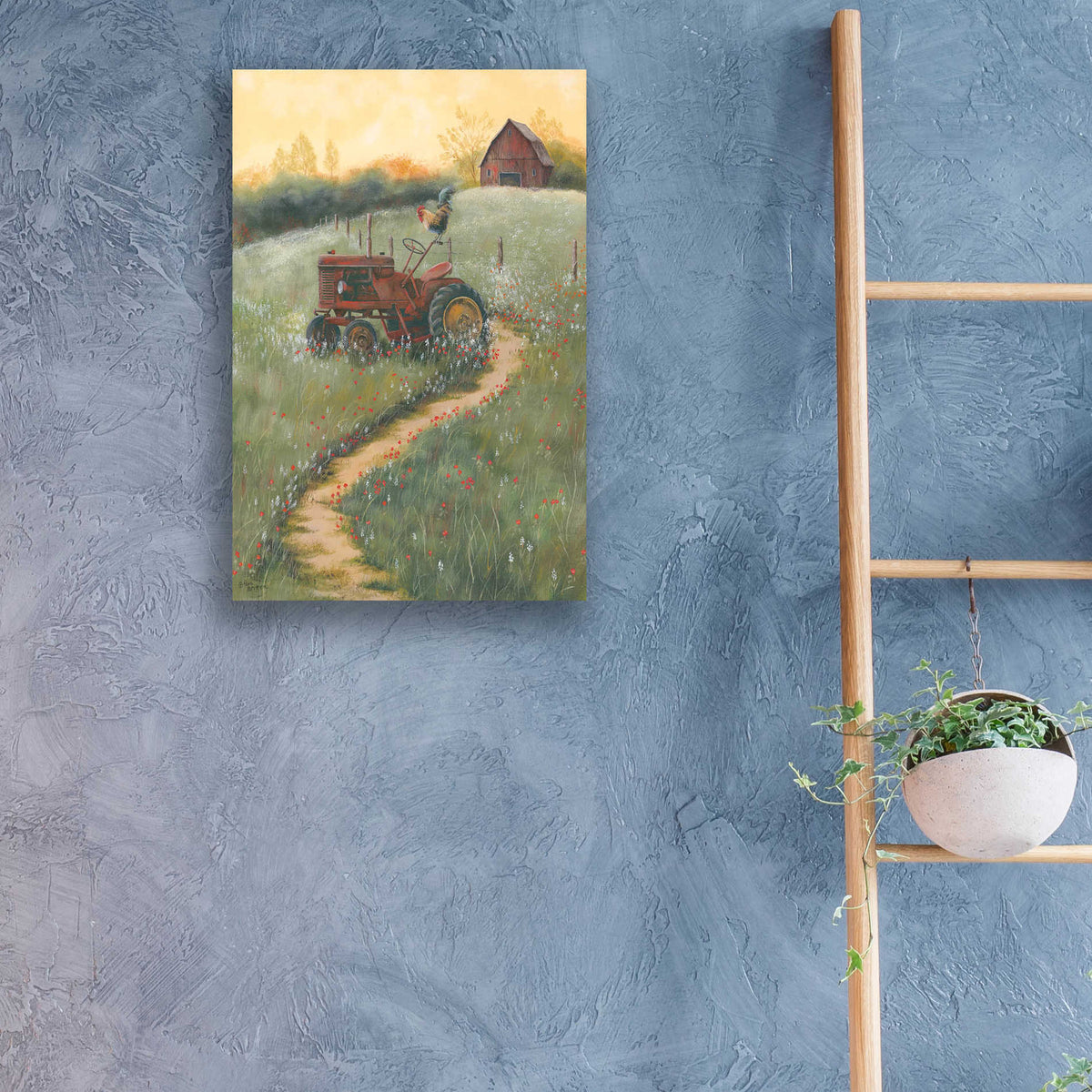 Epic Art 'The Old Tractor' by Pam Britton, Acrylic Glass Wall Art,16x24