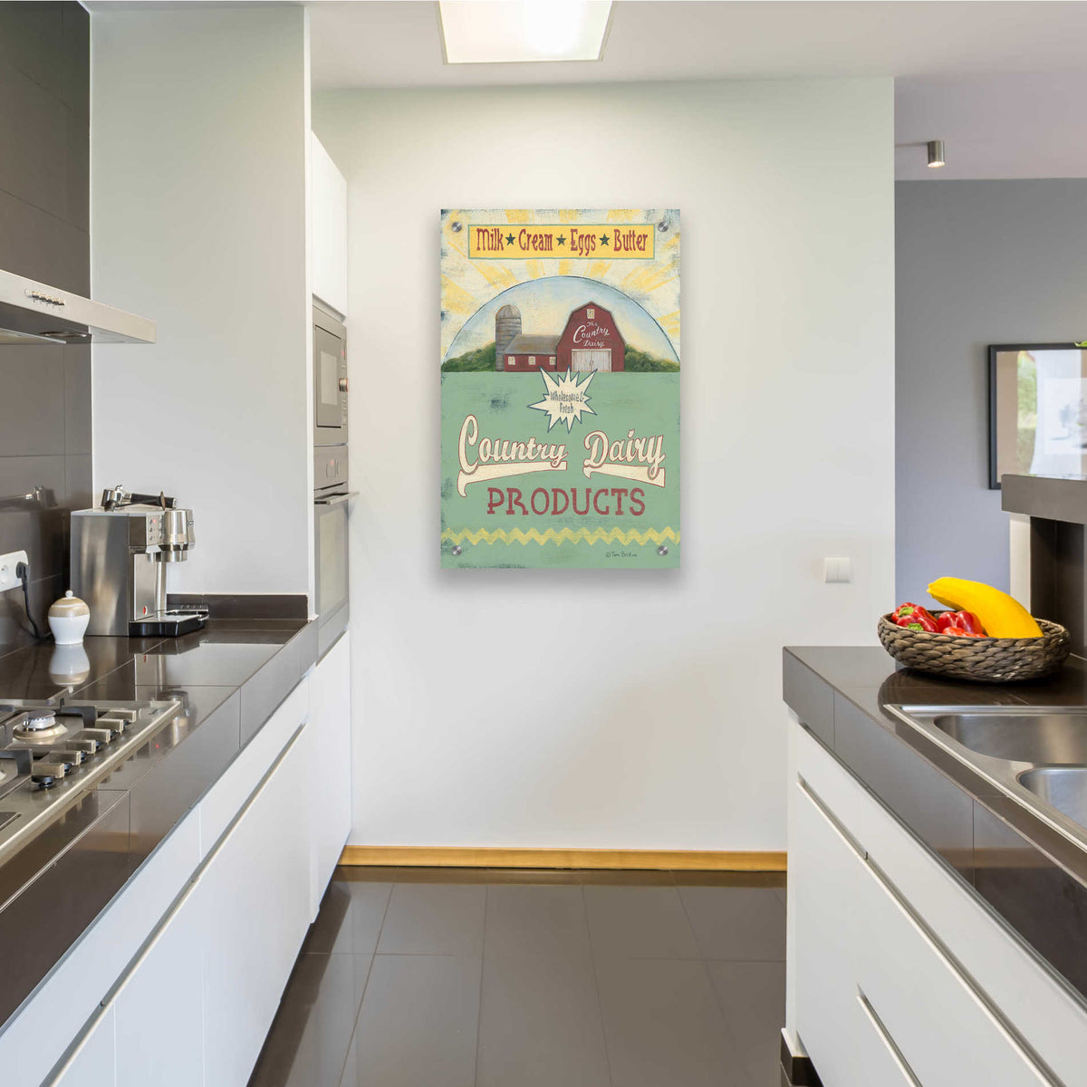 Epic Art 'Country Dairy' by Pam Britton, Acrylic Glass Wall Art,24x36