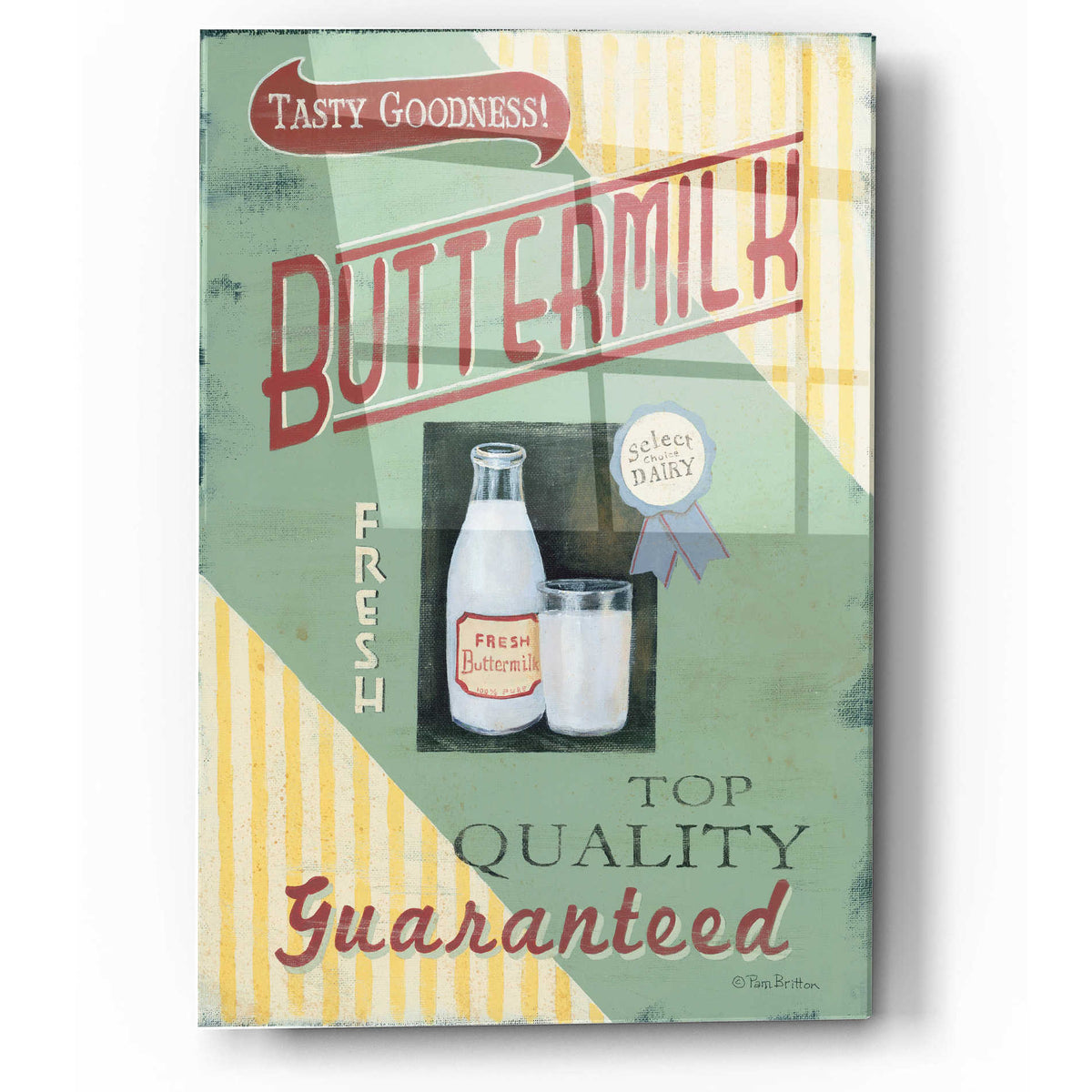 Epic Art 'Buttermilk' by Pam Britton, Acrylic Glass Wall Art