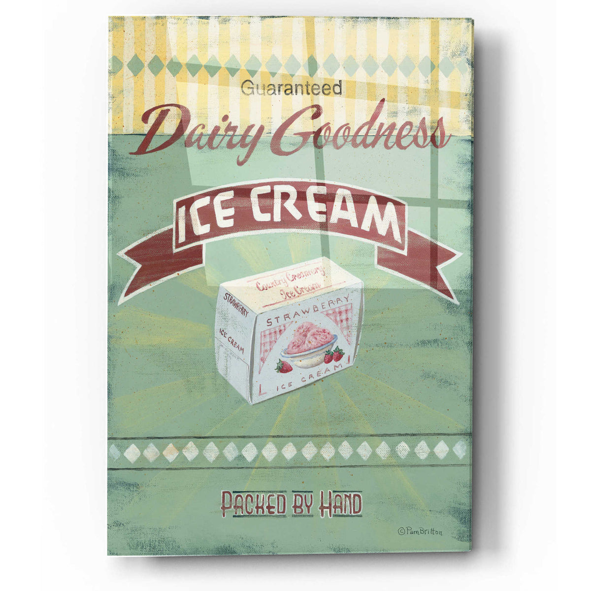 Epic Art 'Ice Cream' by Pam Britton, Acrylic Glass Wall Art