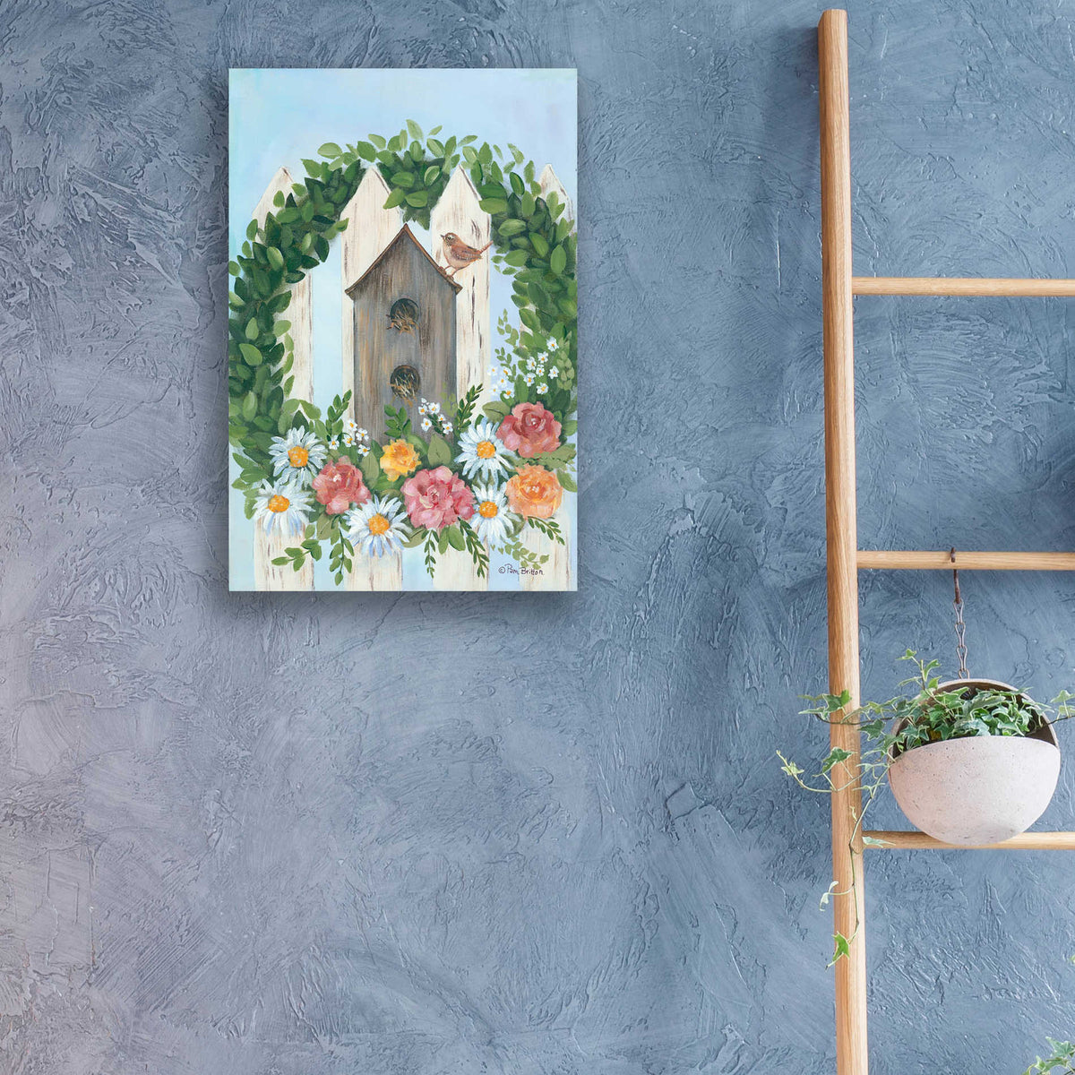 Epic Art 'A Spring Welcome' by Pam Britton, Acrylic Glass Wall Art,16x24
