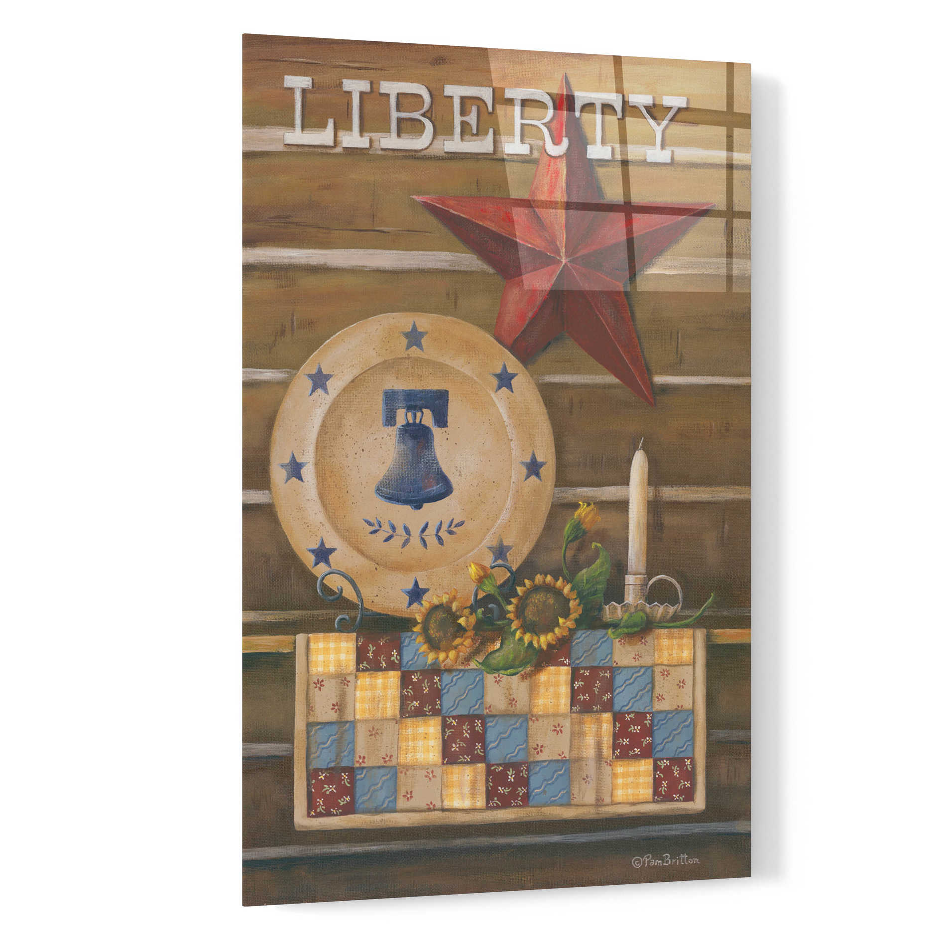 Epic Art 'Liberty' by Pam Britton, Acrylic Glass Wall Art,16x24