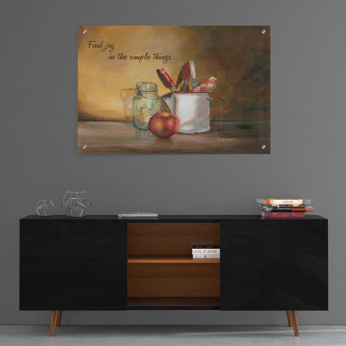 Epic Art 'Find Joy in the Simple Things' by Pam Britton, Acrylic Glass Wall Art,36x24