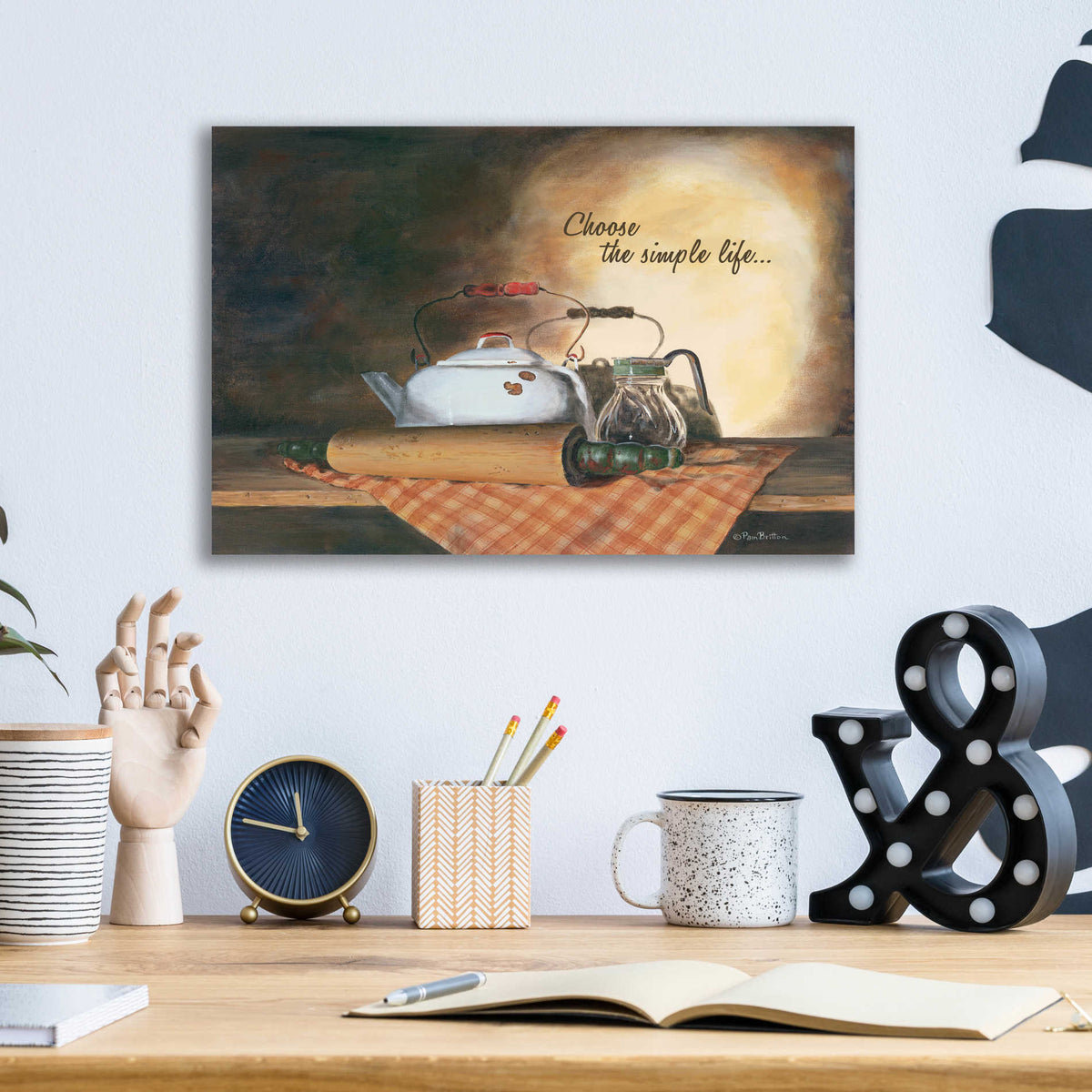 Epic Art 'Choose the Simple Life' by Pam Britton, Acrylic Glass Wall Art,16x12